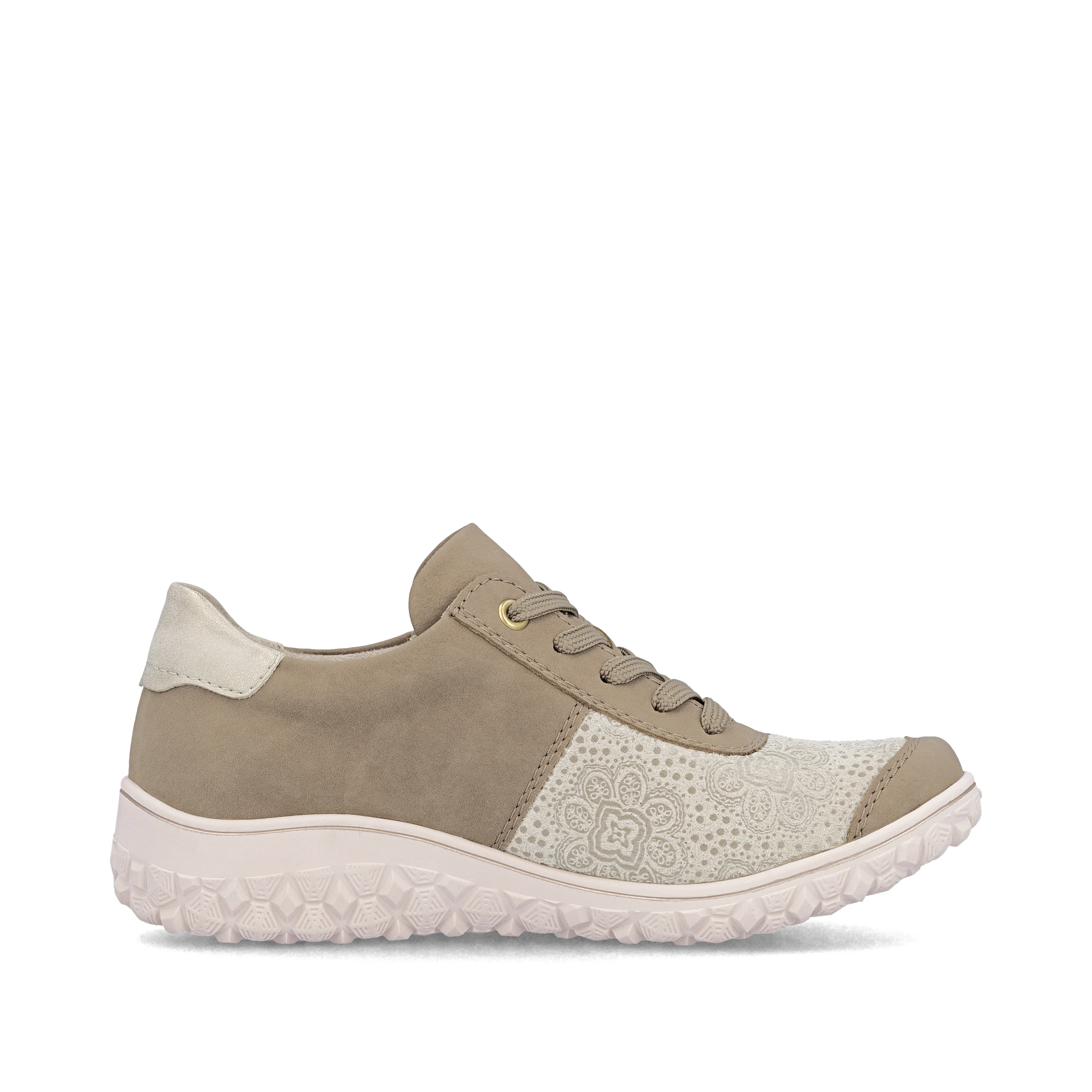 Rieker Women's Casual Lace-up Shoe - Beige | 59502-62 - Image 4