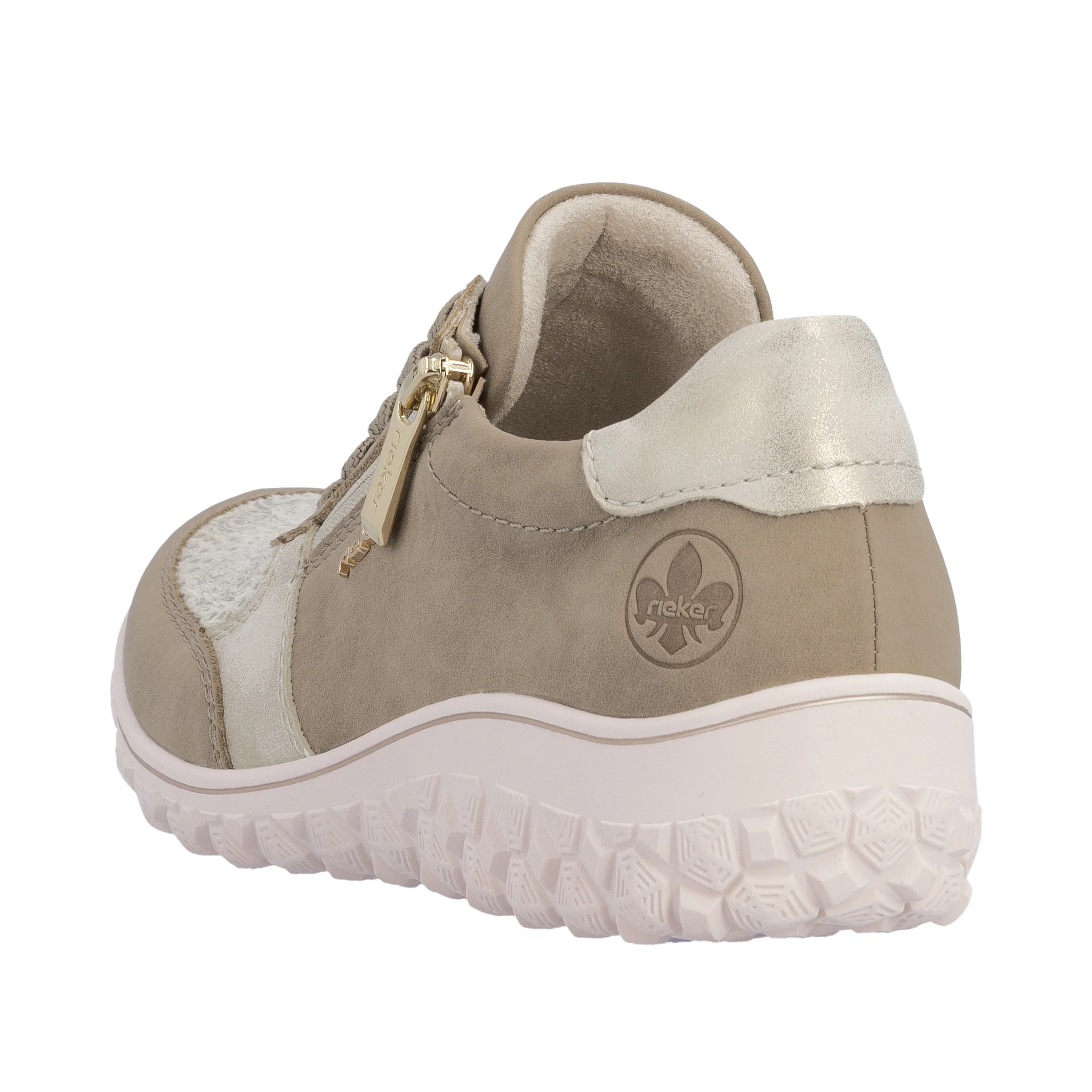 Rieker Women's Casual Lace-up Shoe - Beige | 59502-62 - Image 5
