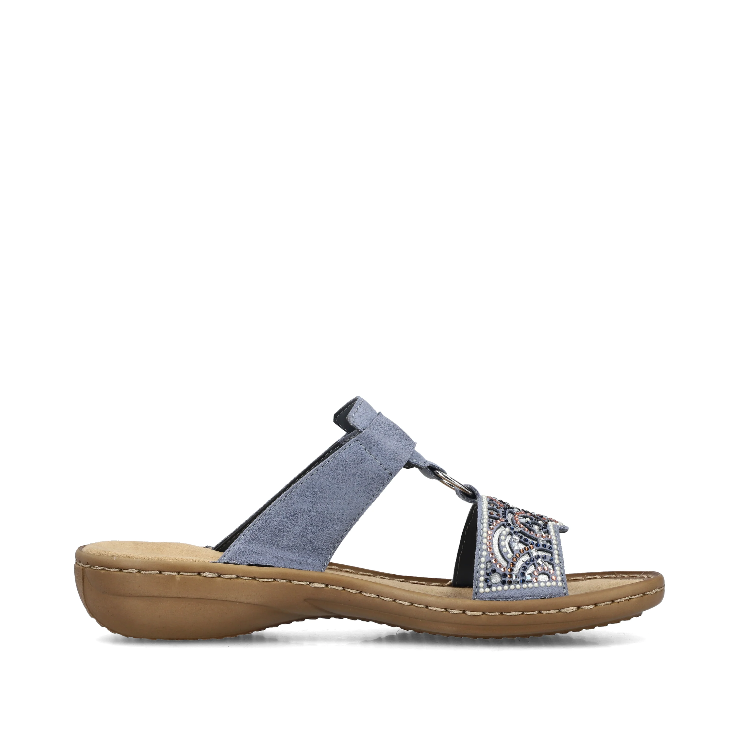 Rieker Women's Mule Sandal - Blue | 608K2-12 - Image 2
