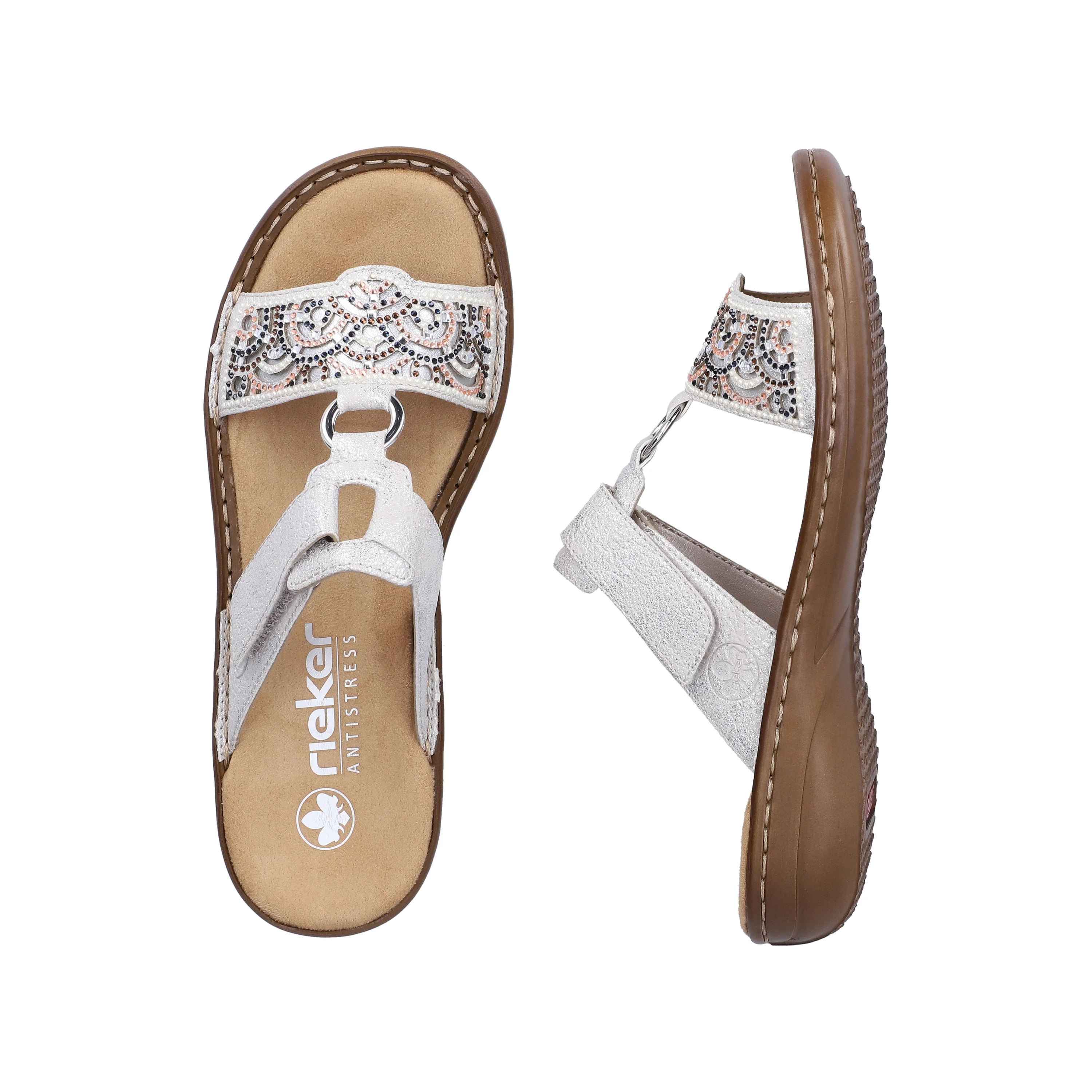 Rieker Women's Mule Sandal - Grey | 608K2-40 - Image 17