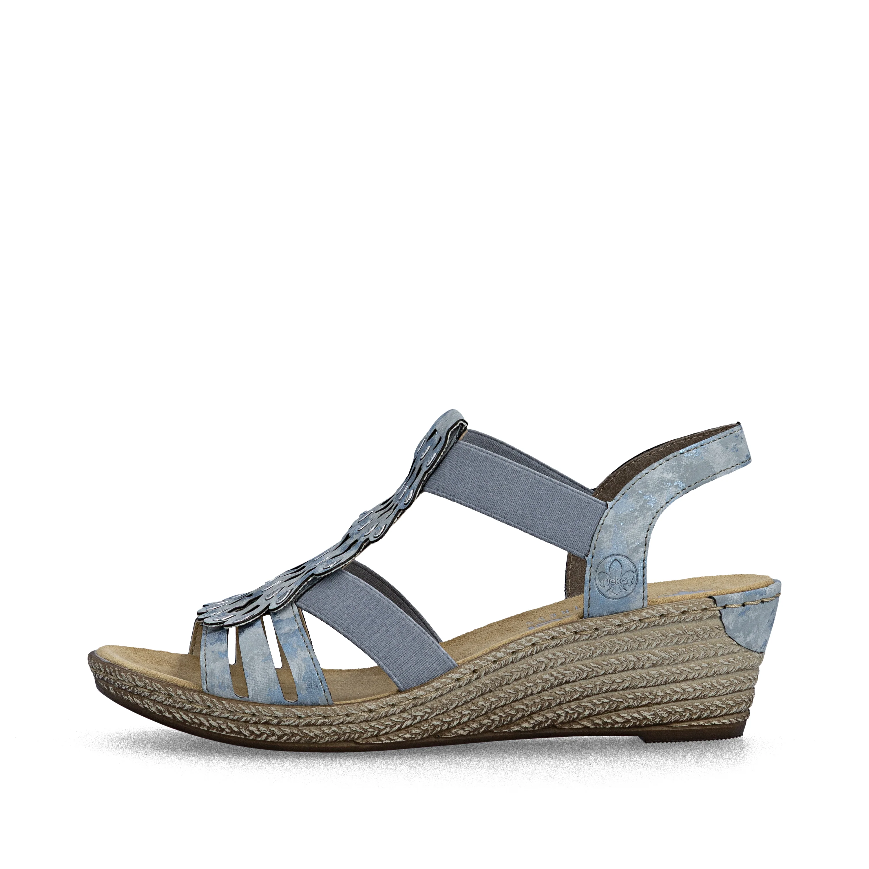 Rieker Women's Wedge Sandal - Blue | 62436-12 - Image 10