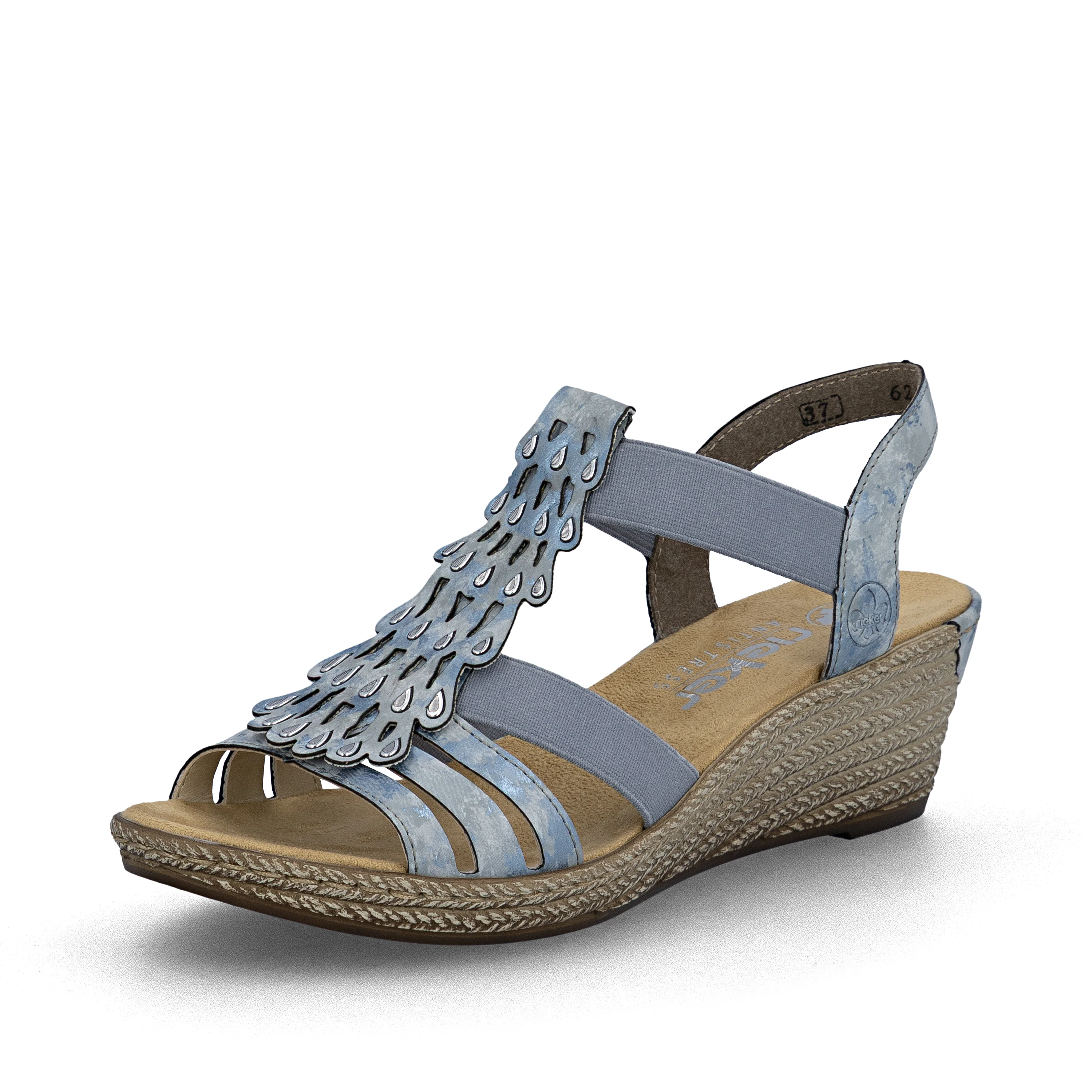 Rieker Women's Wedge Sandal - Blue | 62436-12 - Image 2