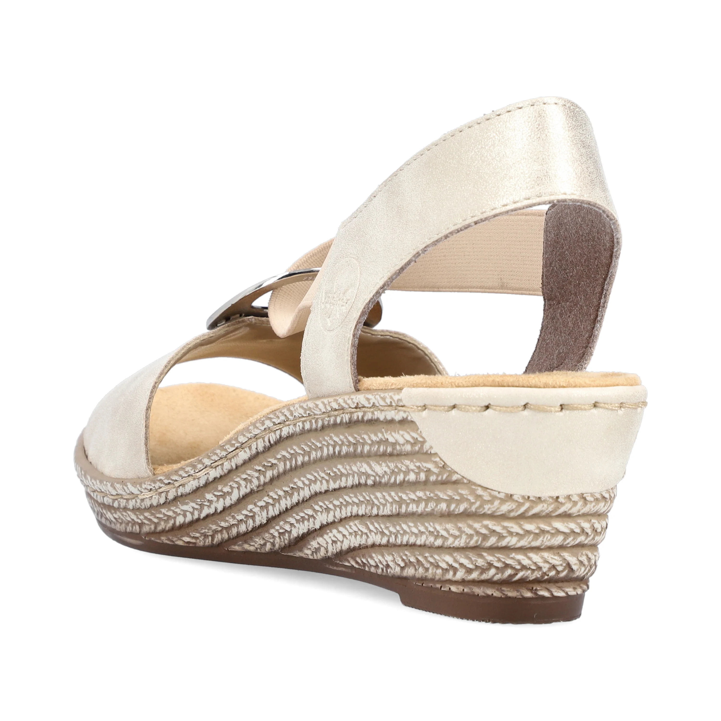 Rieker Women's Wedge Sandal - Beige | 624H6-60 - Image 3