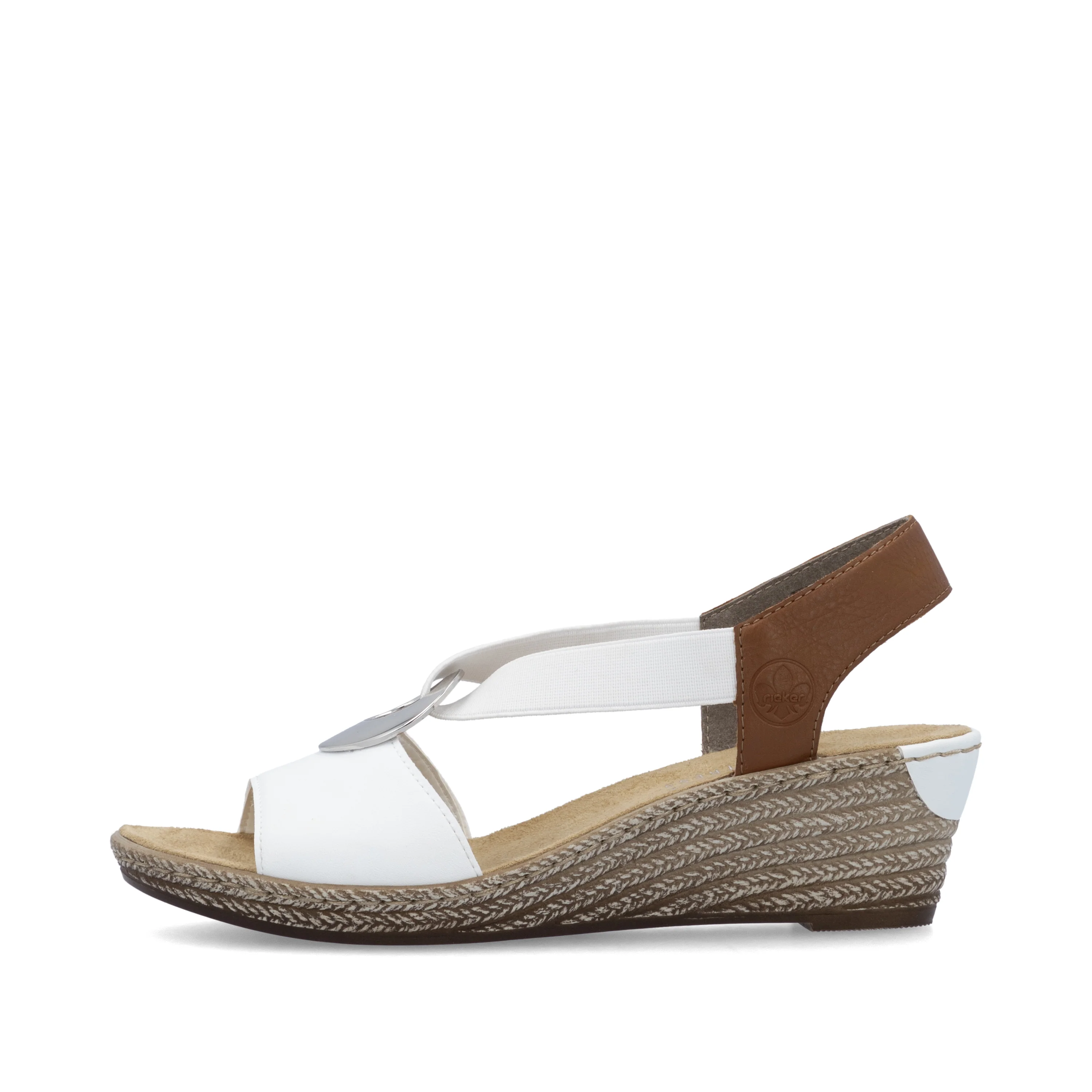 Rieker Women's Wedge Sandal - White | 624H6-81 - Image 5