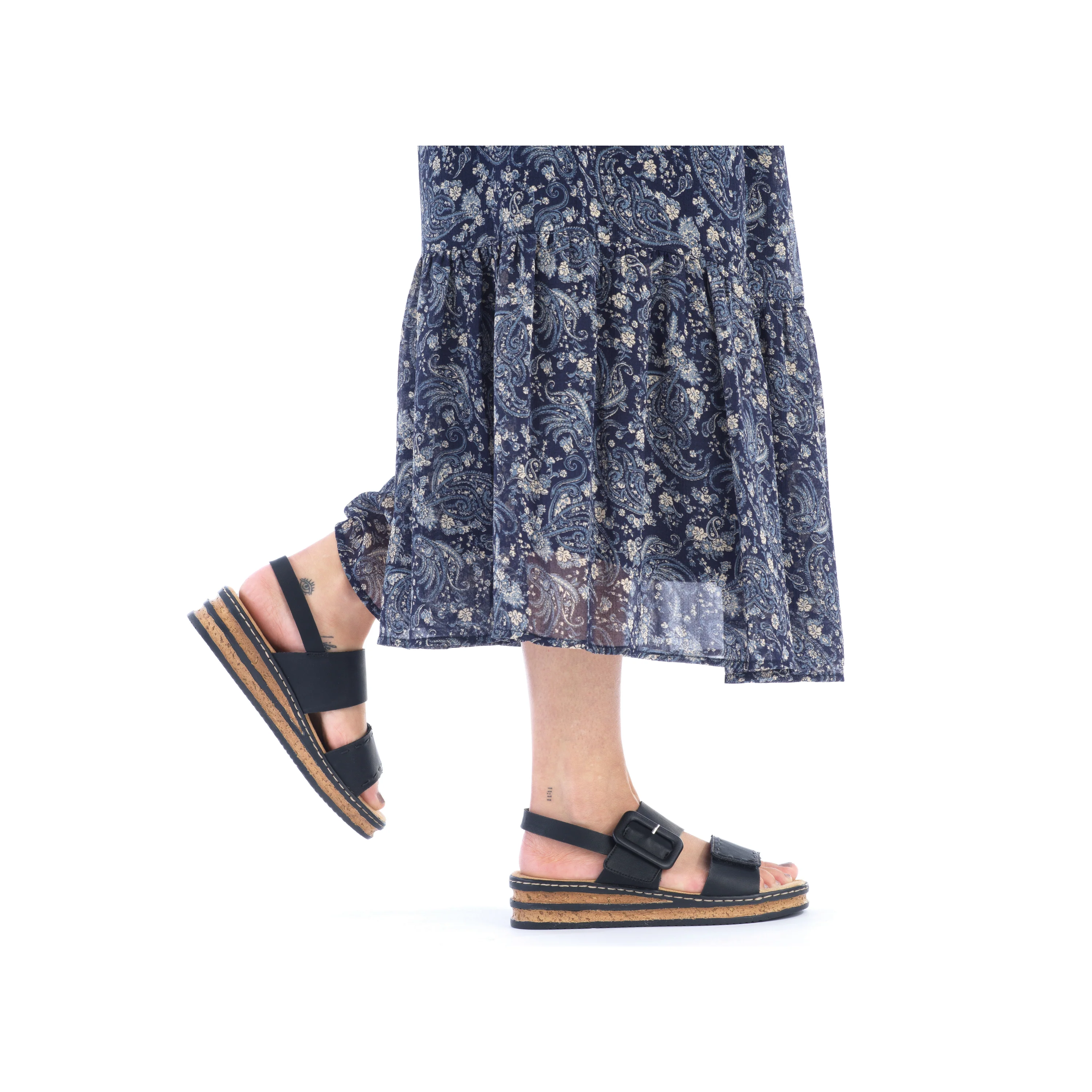 Rieker Women's Wedge Sandal - Black | 62950-00 - Image 13