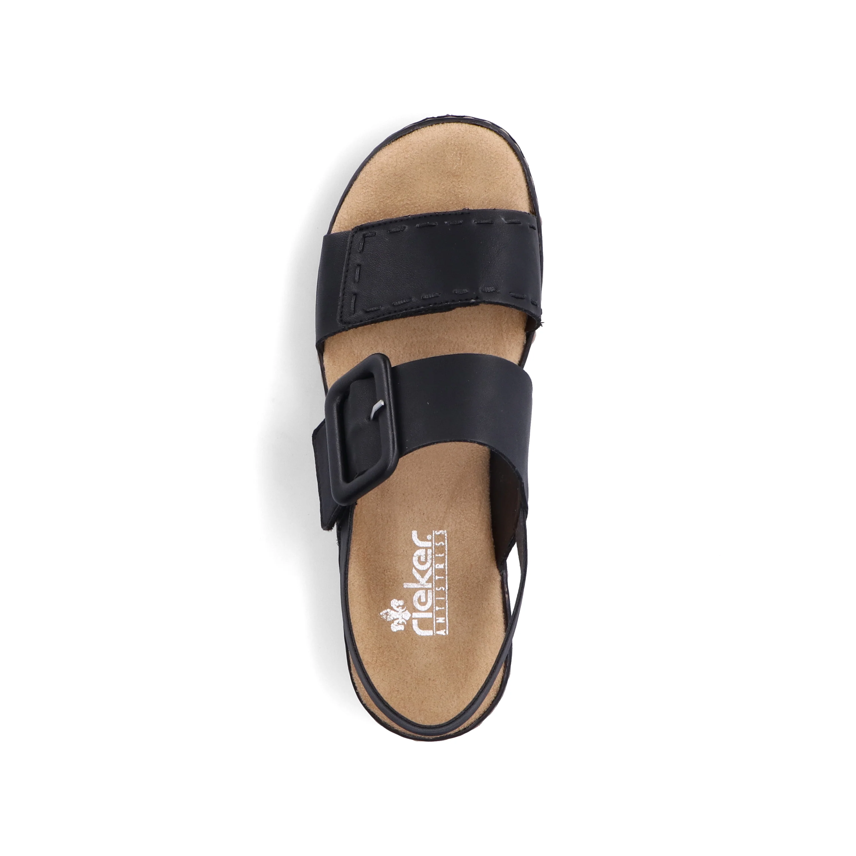 Rieker Women's Wedge Sandal - Black | 62950-00 - Image 4