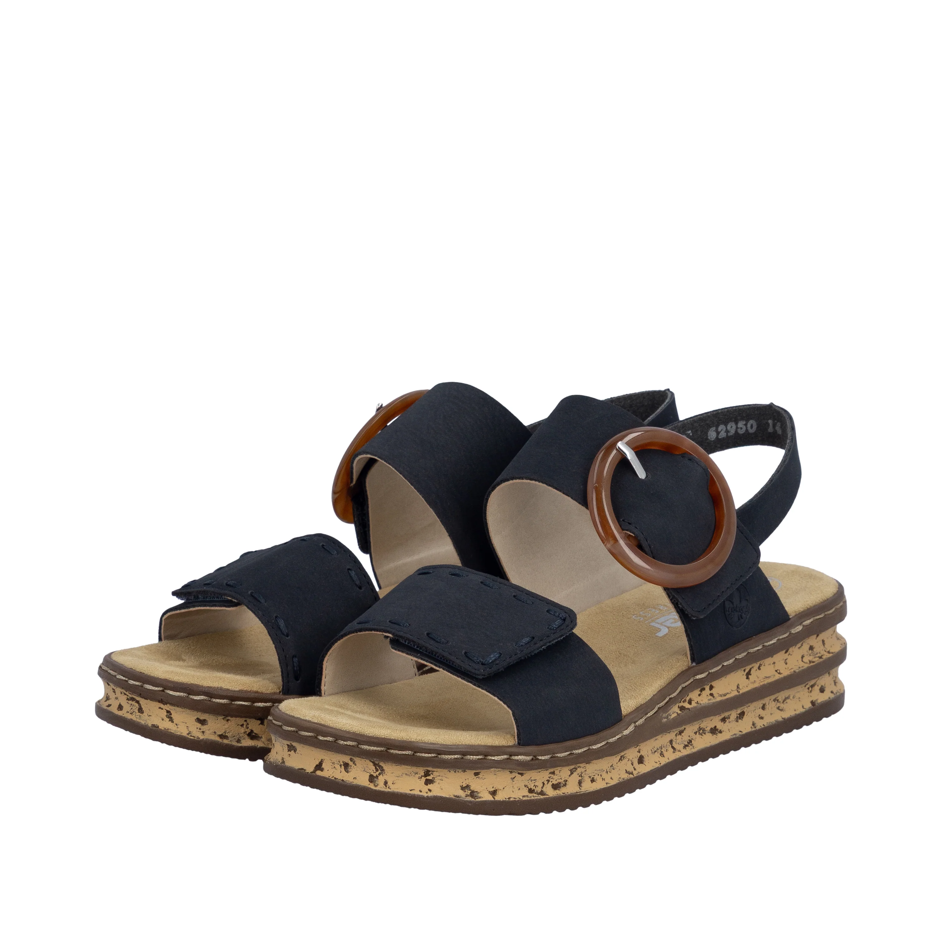 Rieker Women's Wedge Sandal - Blue | 62950-14 - Image 15