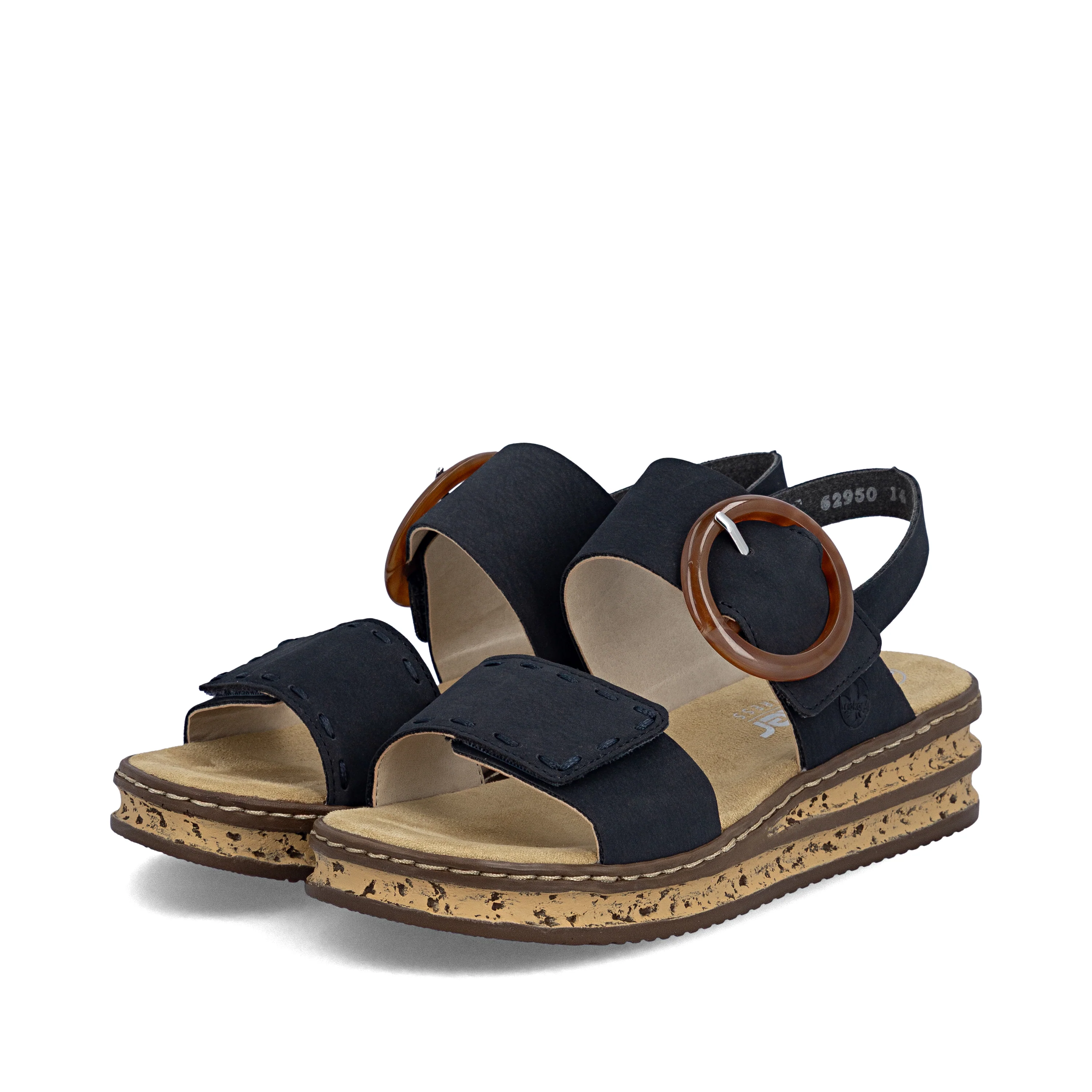 Rieker Women's Wedge Sandal - Blue | 62950-14 - Image 16