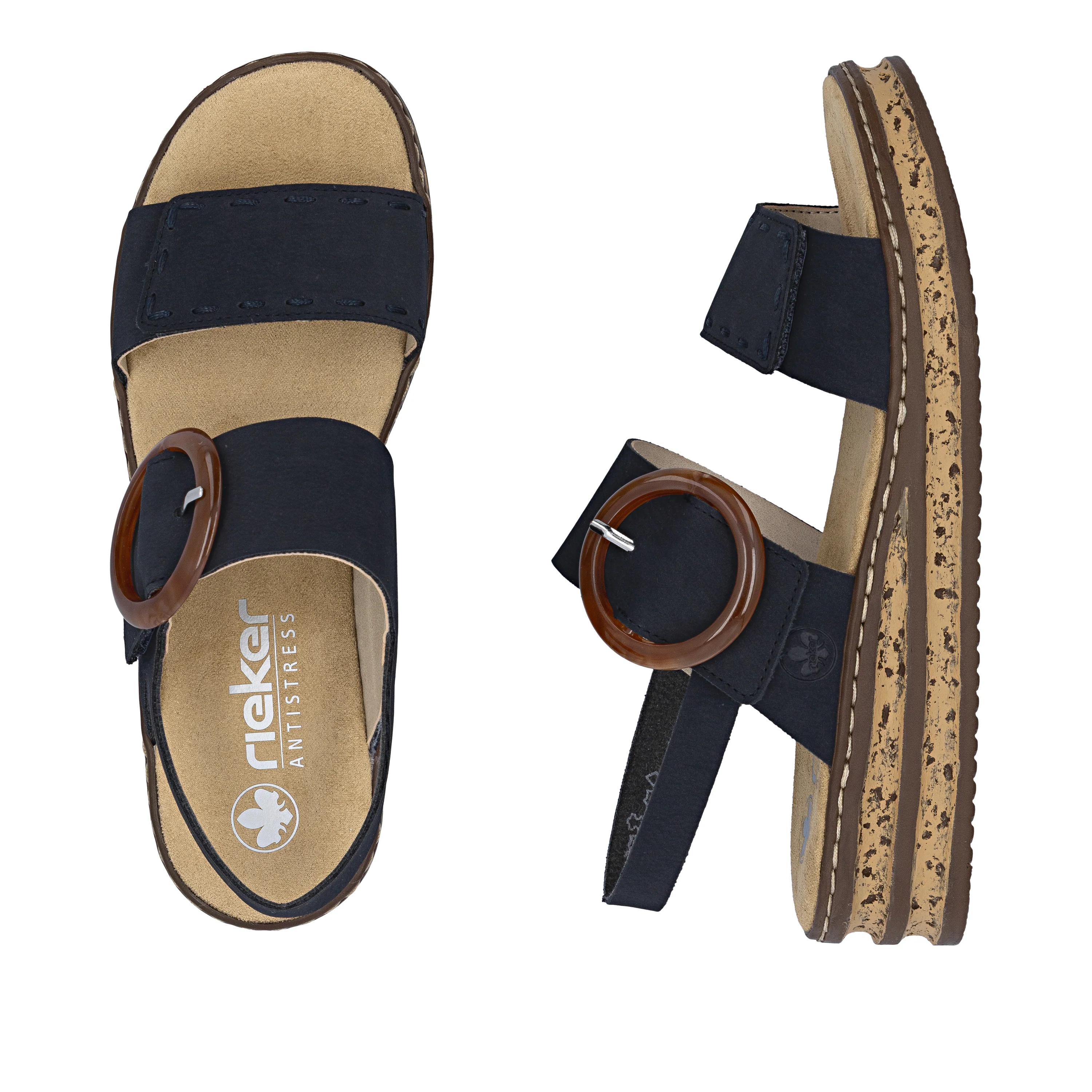 Rieker Women's Wedge Sandal - Blue | 62950-14 - Image 18