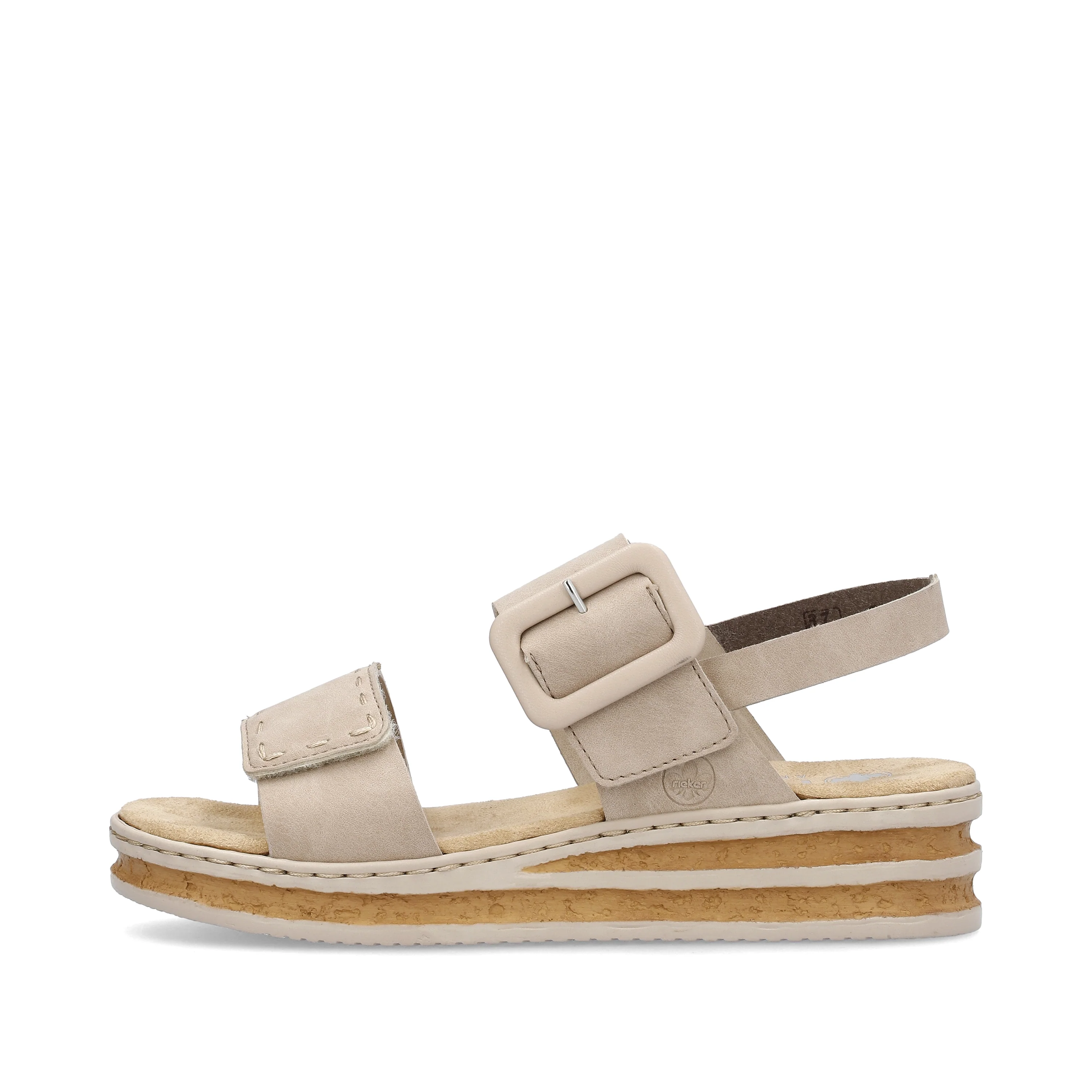 Rieker Women's Wedge Sandal - Beige | 62950-62 - Image 10