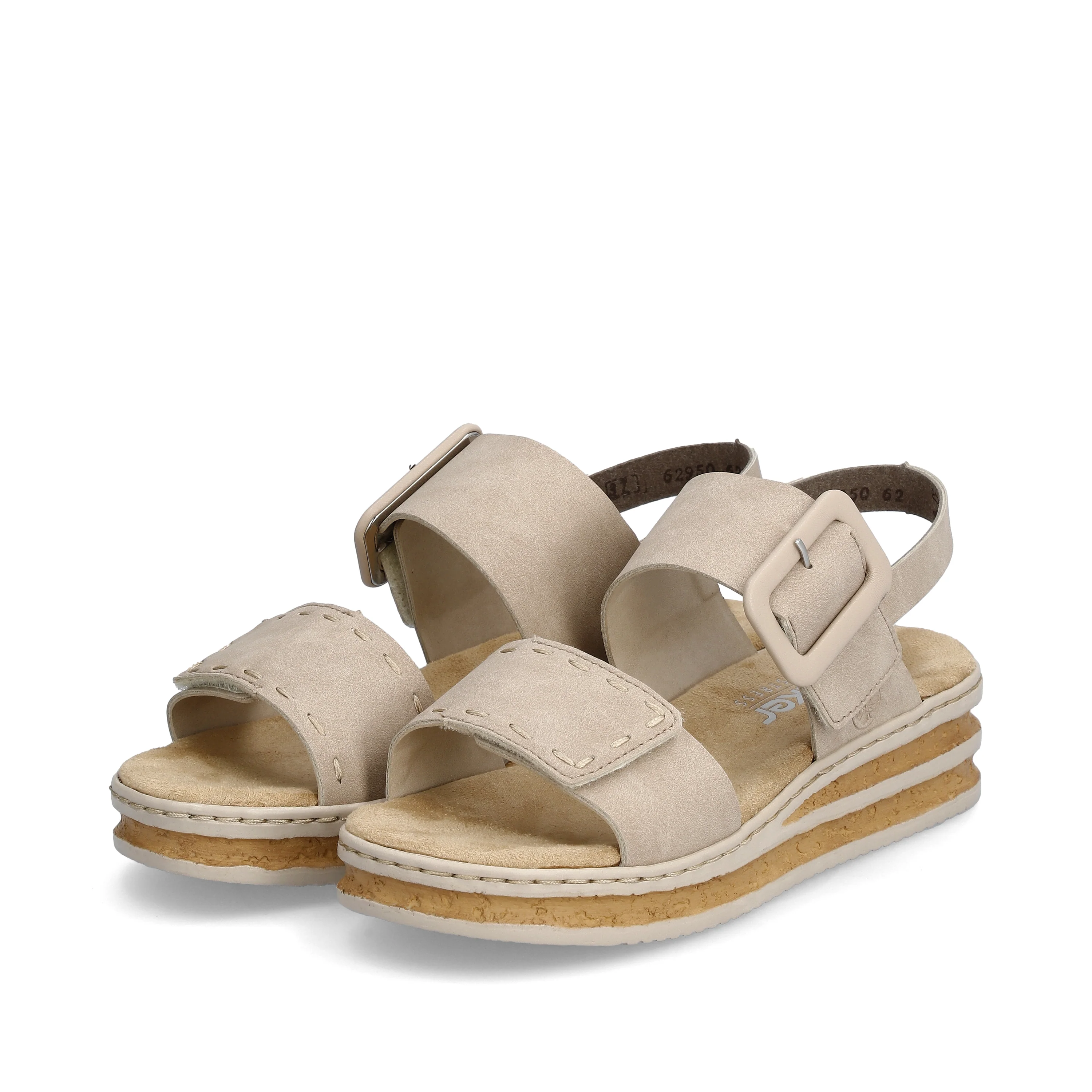 Rieker Women's Wedge Sandal - Beige | 62950-62 - Image 16