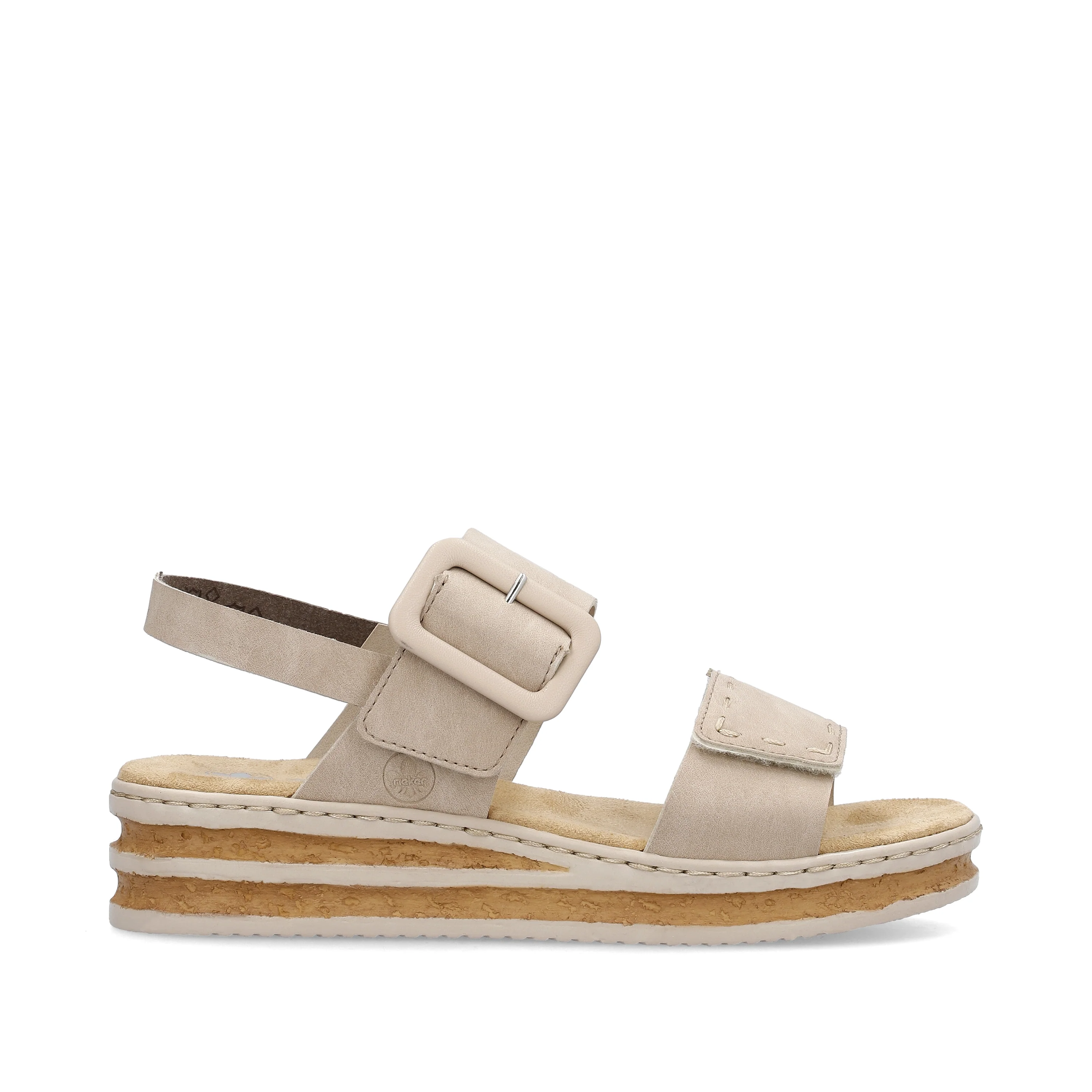 Rieker Women's Wedge Sandal - Beige | 62950-62 - Image 22