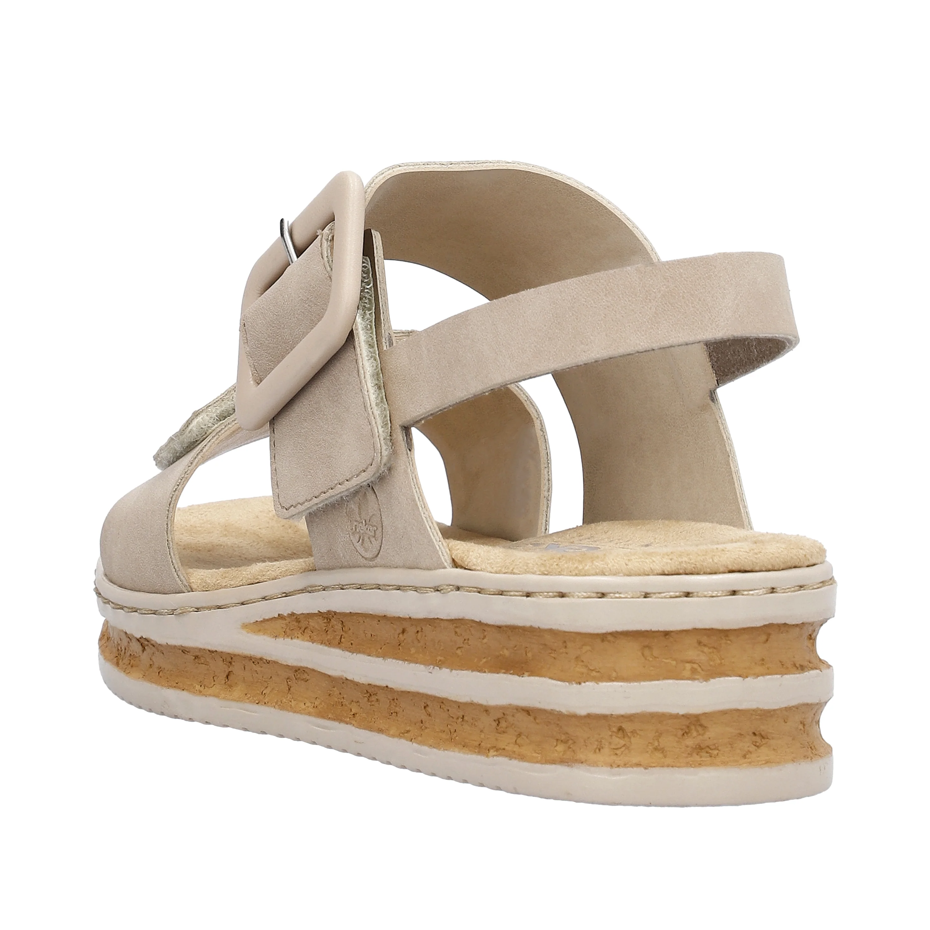 Rieker Women's Wedge Sandal - Beige | 62950-62 - Image 5