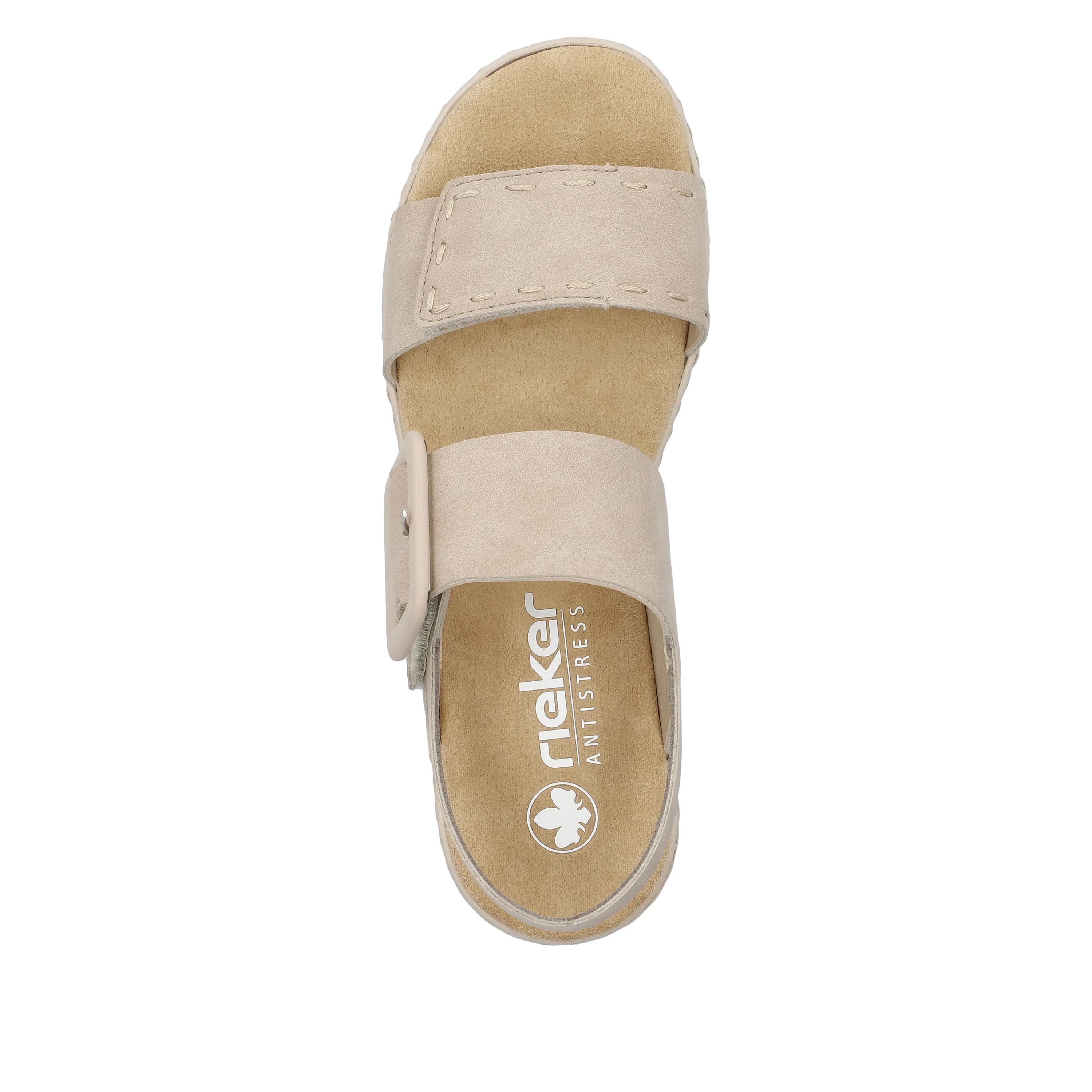 Rieker Women's Wedge Sandal - Beige | 62950-62 - Image 8