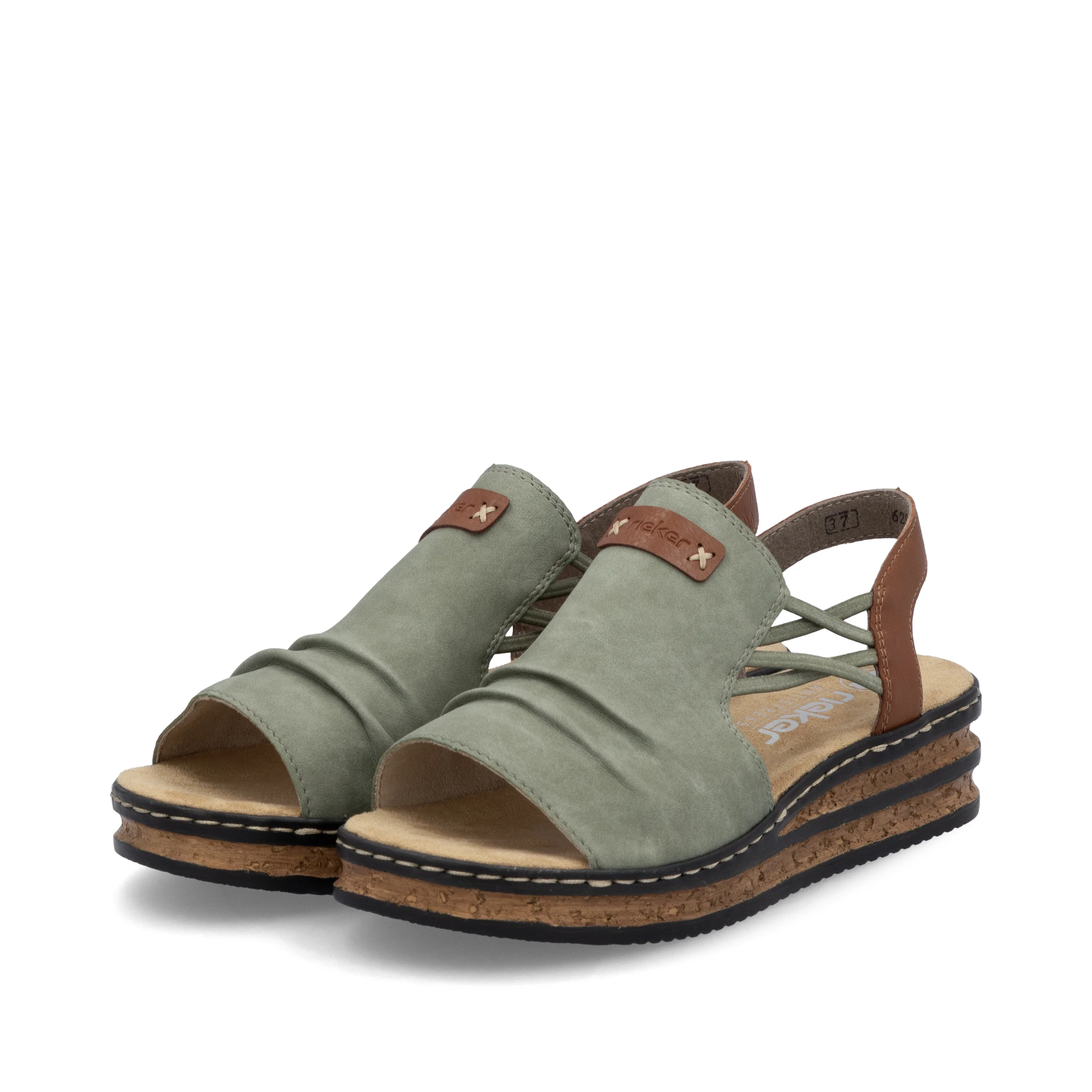 Rieker Women's Wedge Sandal - Green | 62962-52 - Image 13