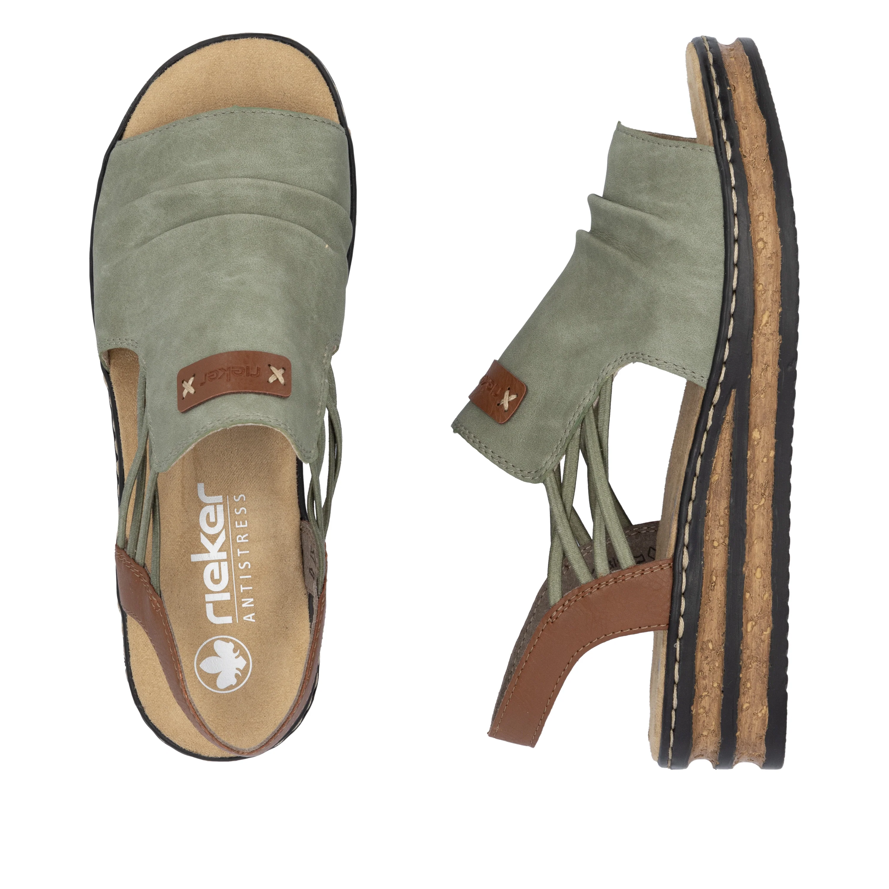 Rieker Women's Wedge Sandal - Green | 62962-52 - Image 19