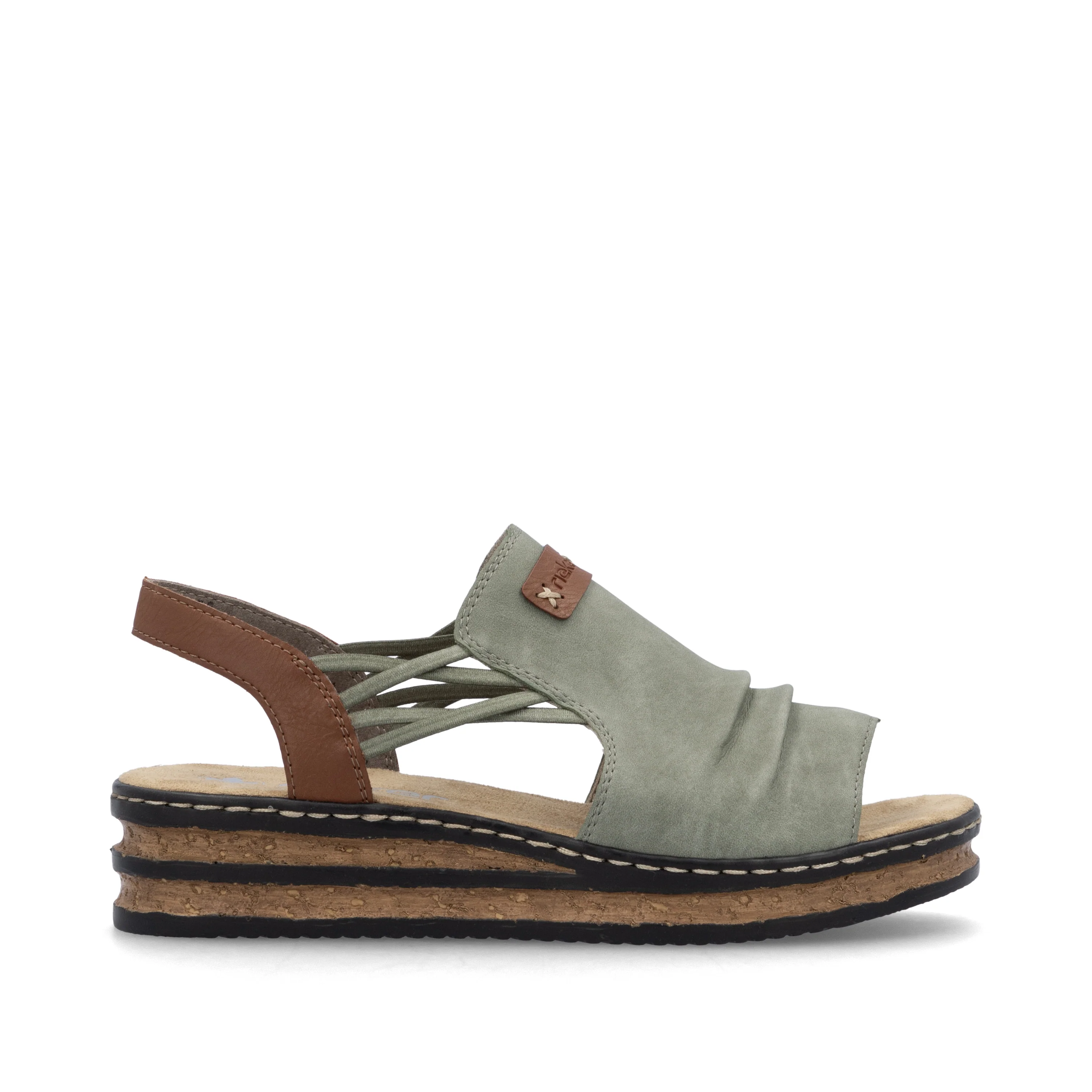 Rieker Women's Wedge Sandal - Green | 62962-52 - Image 22