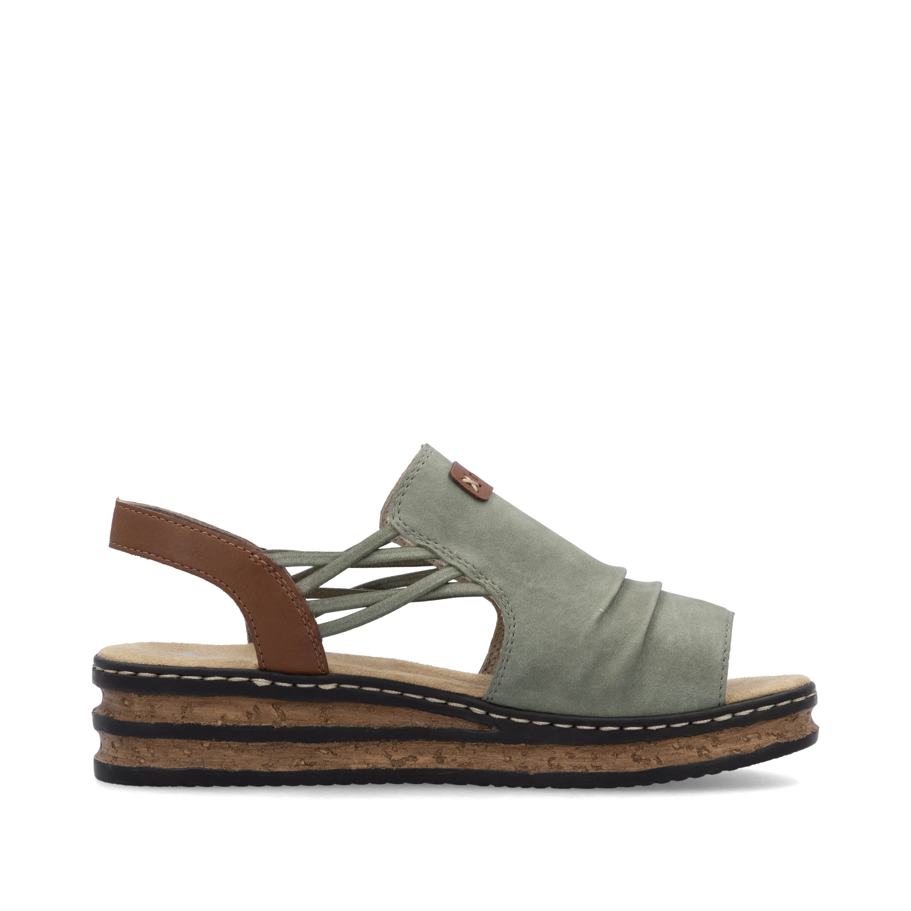 Rieker Women's Wedge Sandal - Green | 62962-52 - Image 3