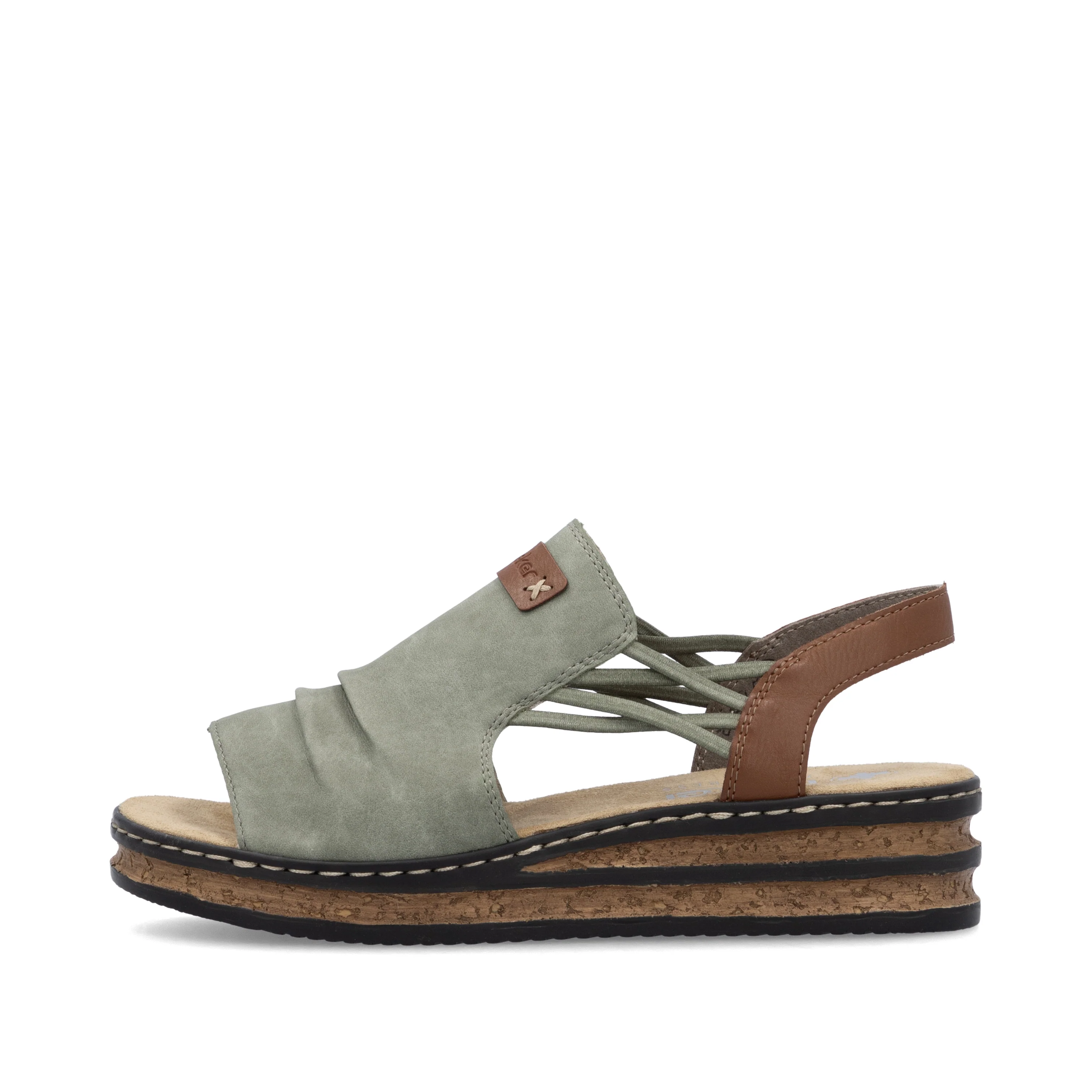 Rieker Women's Wedge Sandal - Green | 62962-52 - Image 6