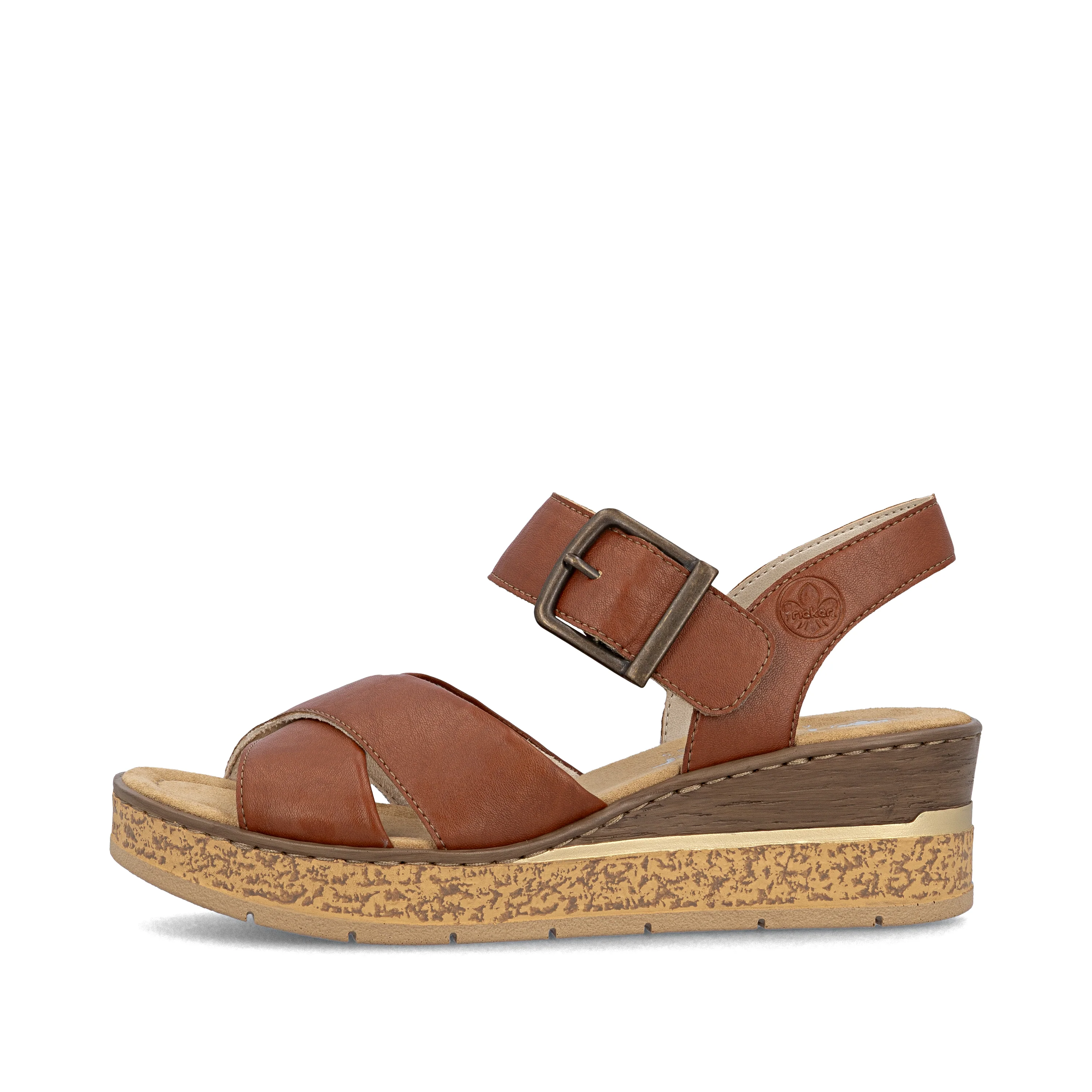 Rieker Women's Wedge Sandal - Brown | 63795-22 - Image 5