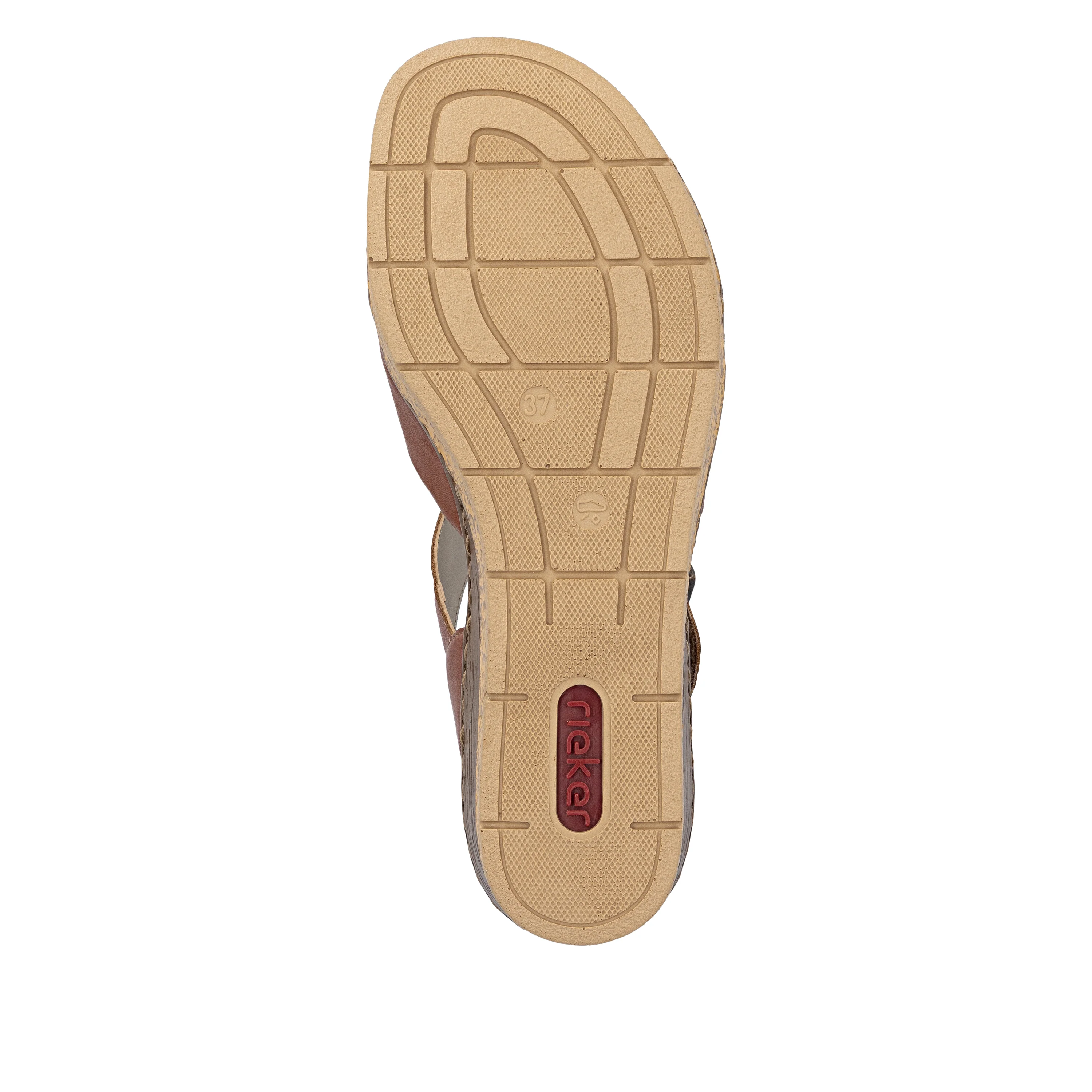 Rieker Women's Wedge Sandal - Brown | 63795-22 - Image 7