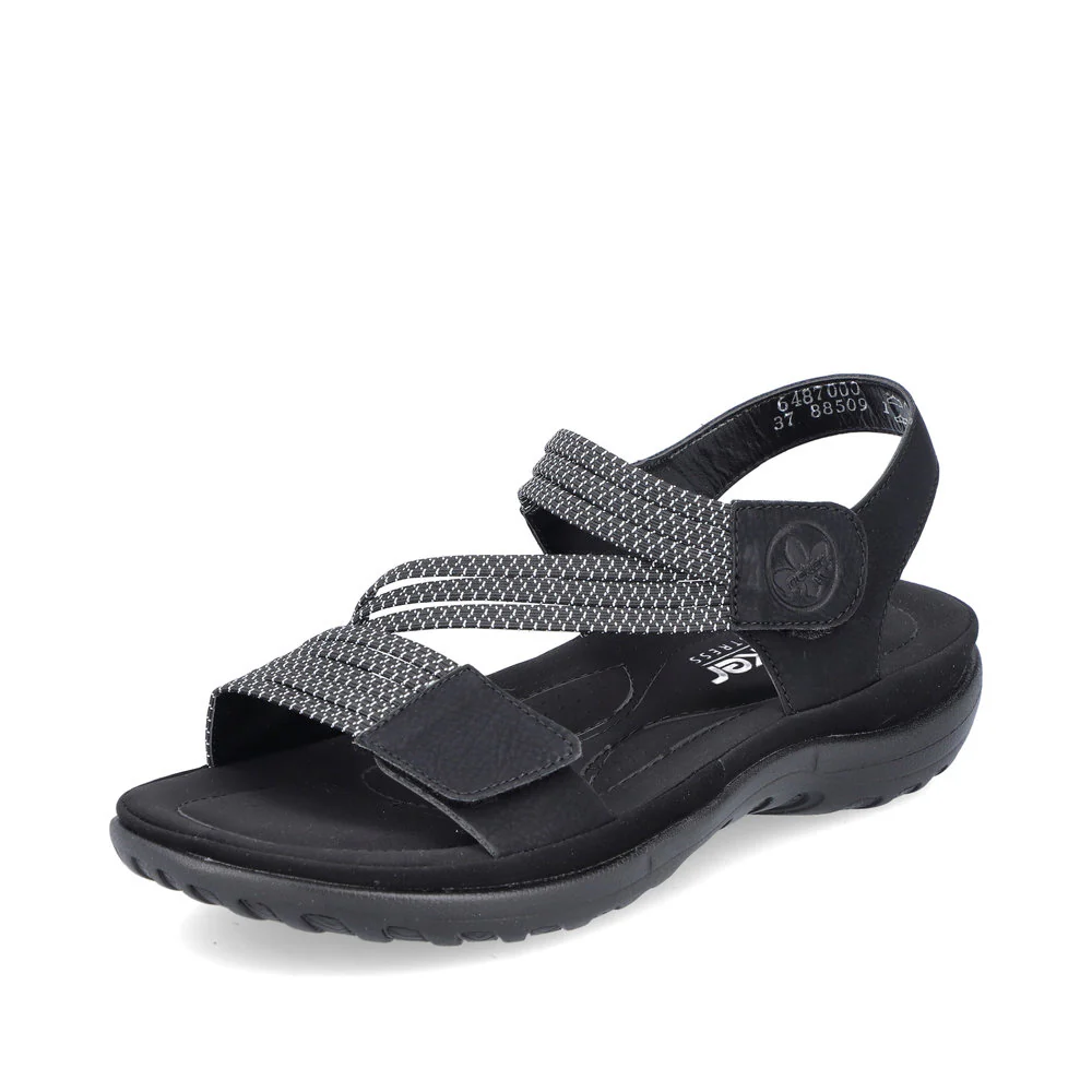 Rieker Women's Walking Sandal - Black | 64870-00