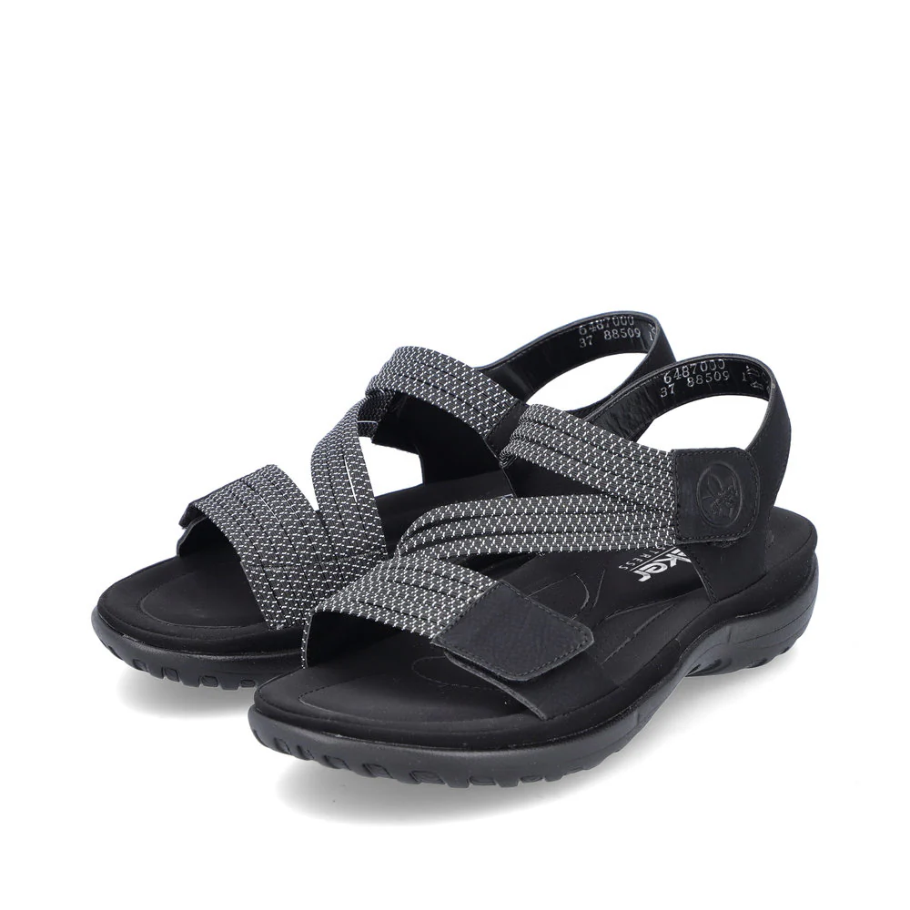 Rieker Women's Walking Sandal - Black | 64870-00 - Image 8