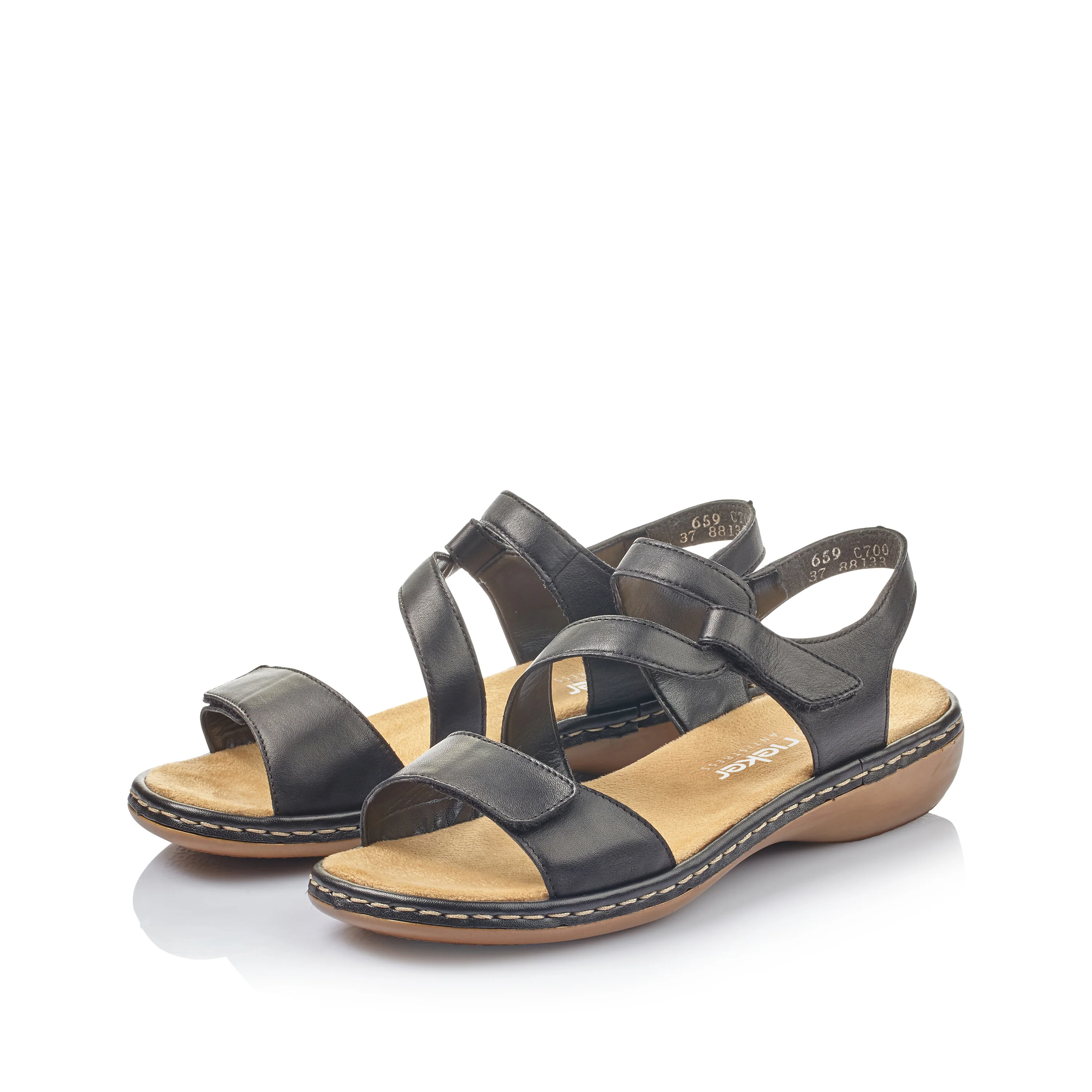 Rieker Women's Sandal - Black | 659C7-00 - Image 10