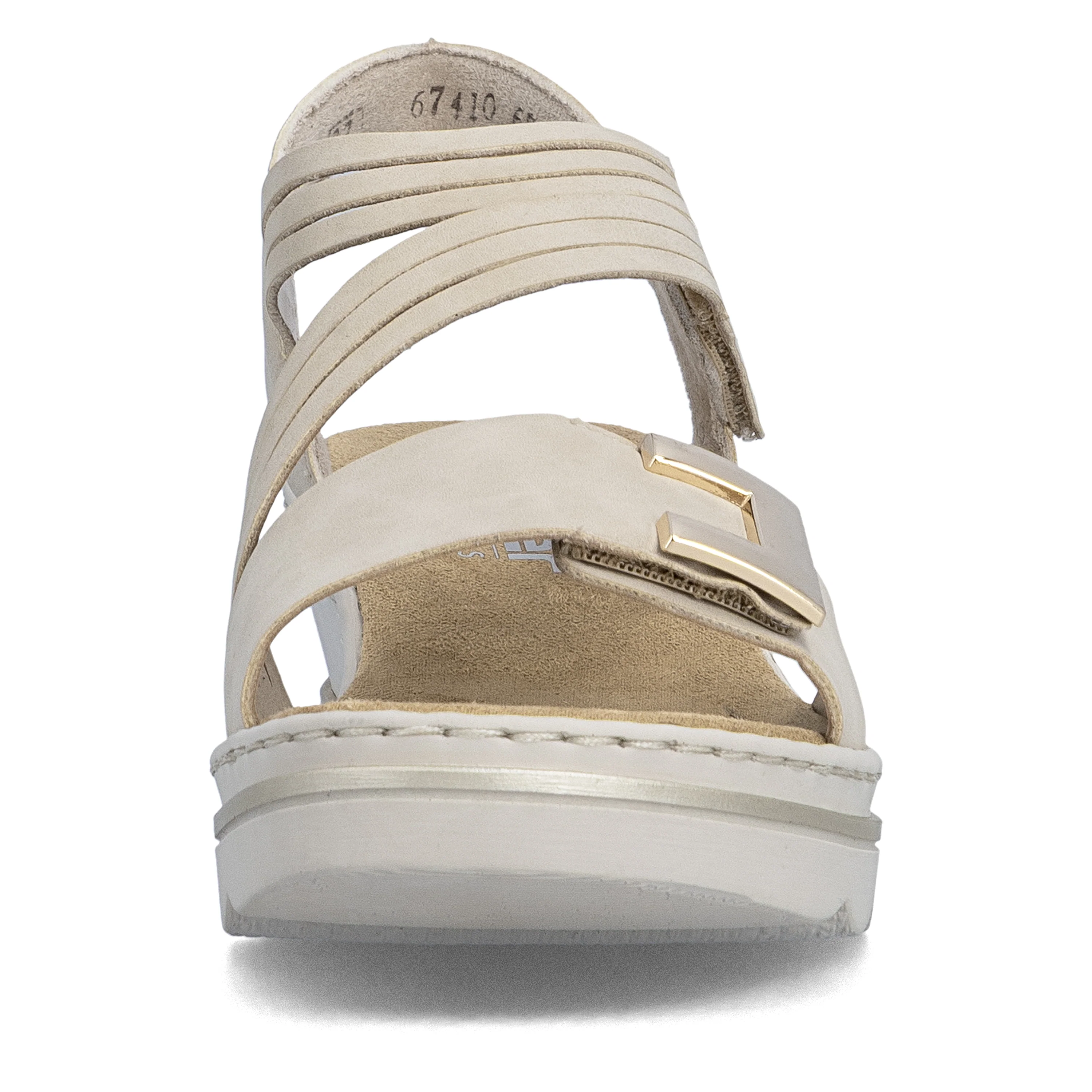 Rieker Women's Wedge Sandal - Beige | 67410-62 - Image 12
