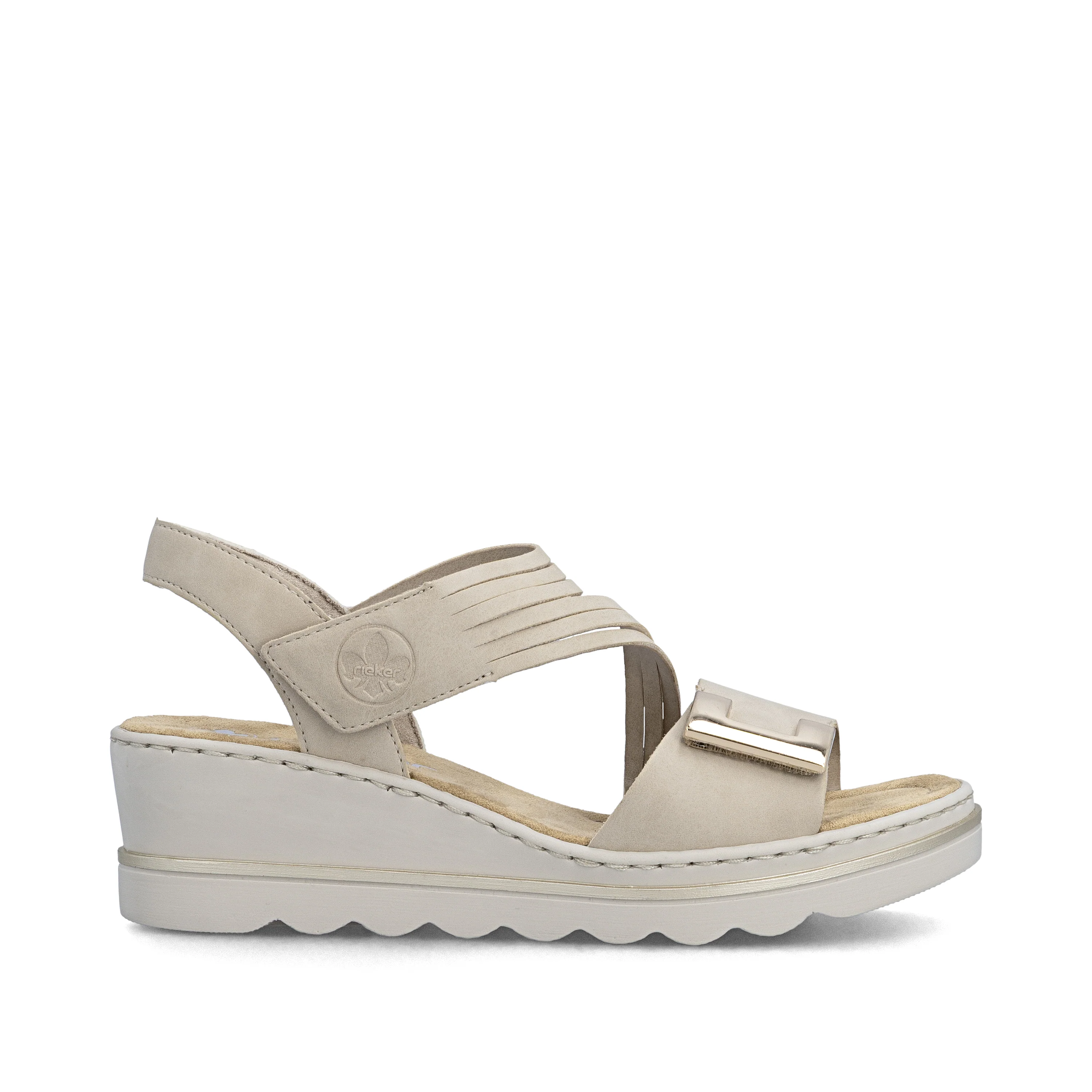 Rieker Women's Wedge Sandal - Beige | 67410-62 - Image 22