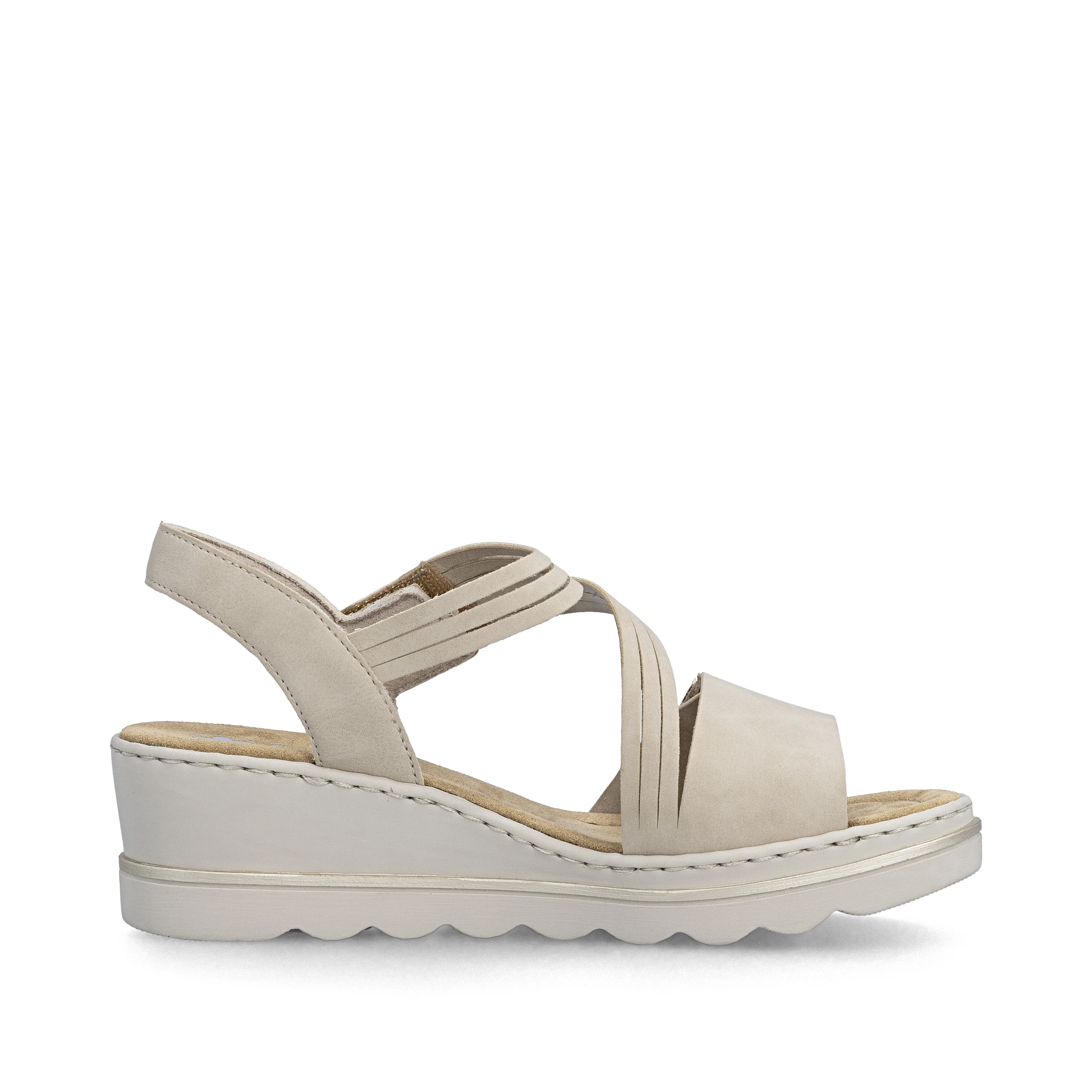 Rieker Women's Wedge Sandal - Beige | 67410-62 - Image 4