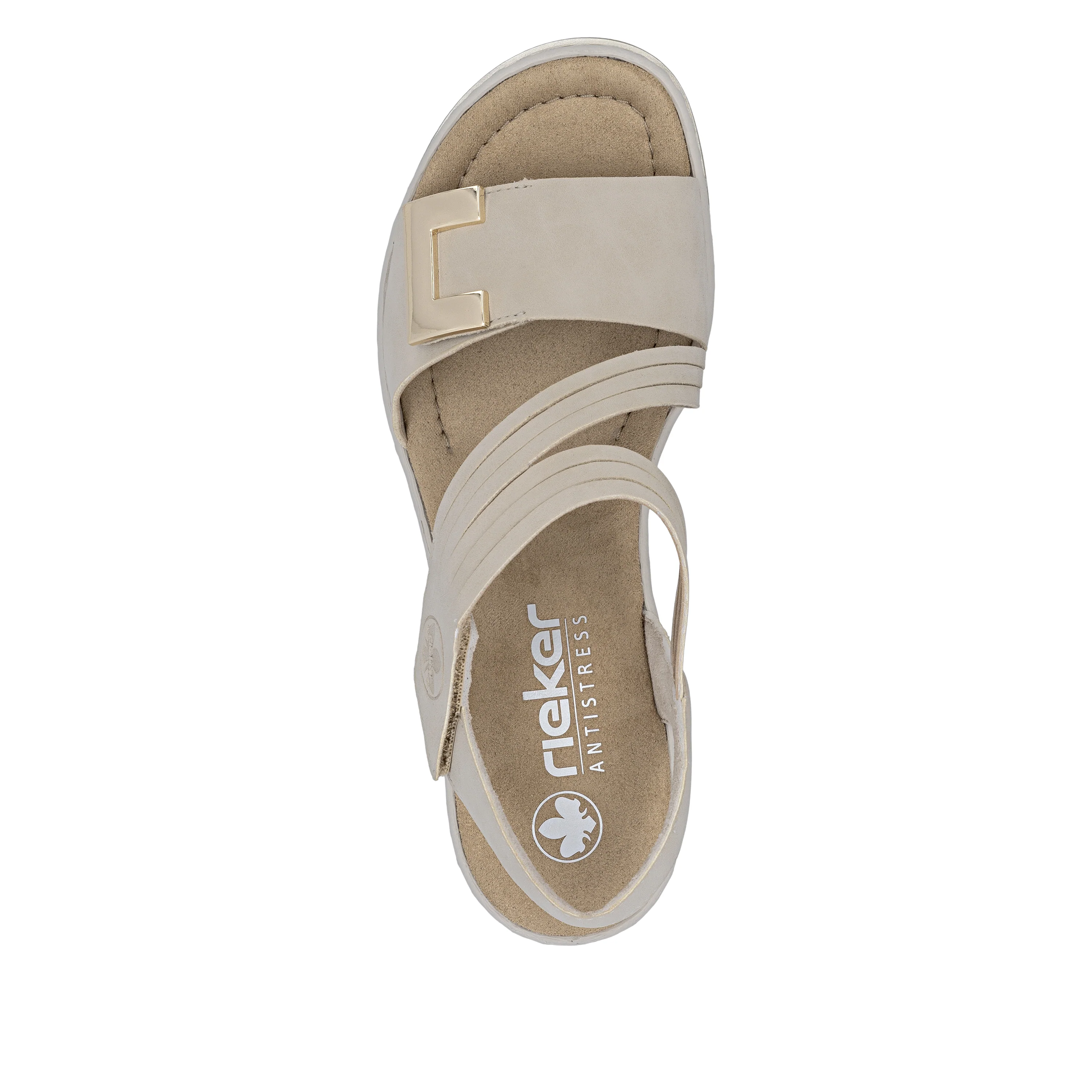 Rieker Women's Wedge Sandal - Beige | 67410-62 - Image 7