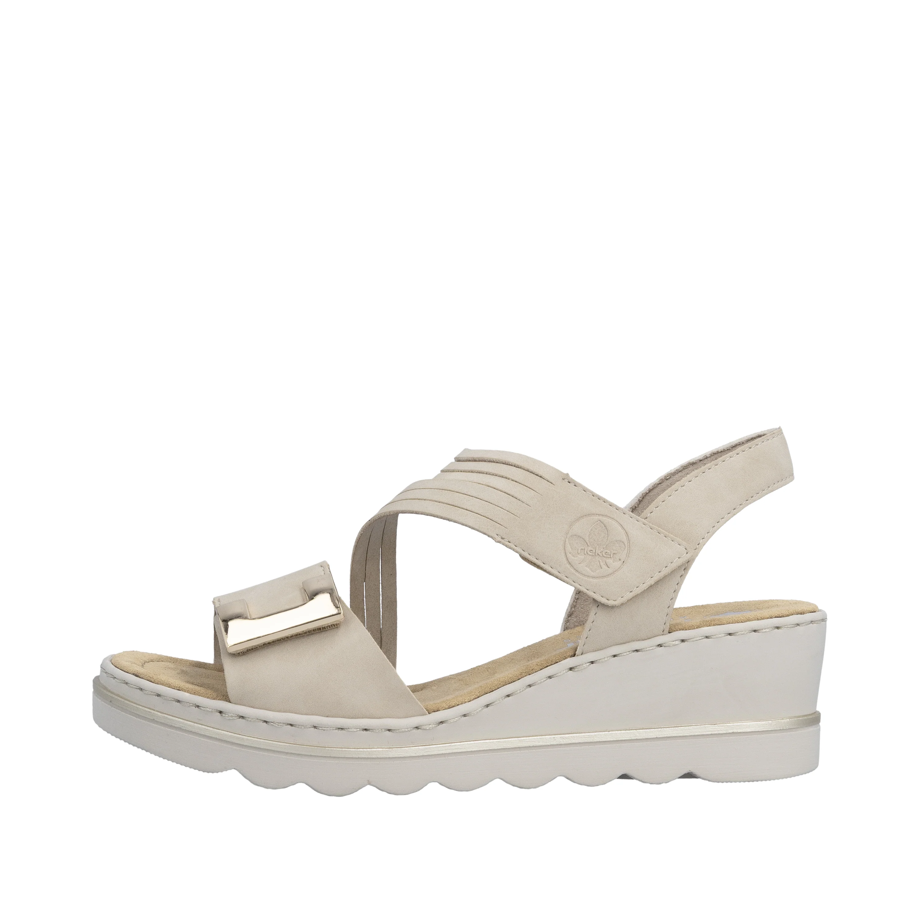 Rieker Women's Wedge Sandal - Beige | 67410-62 - Image 9