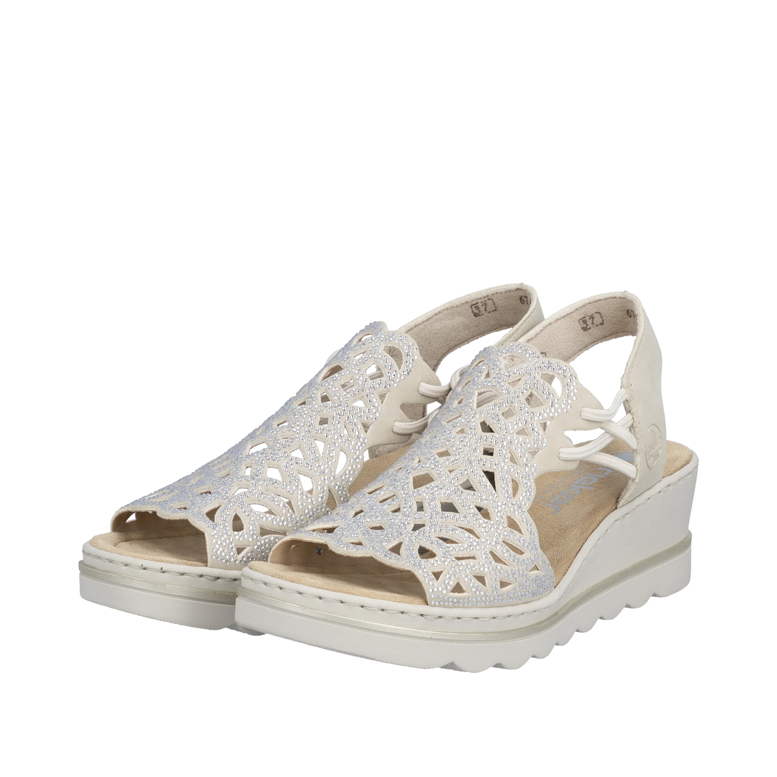 Rieker Women's Wedge Sandal - Beige | 67465-62 - Image 15