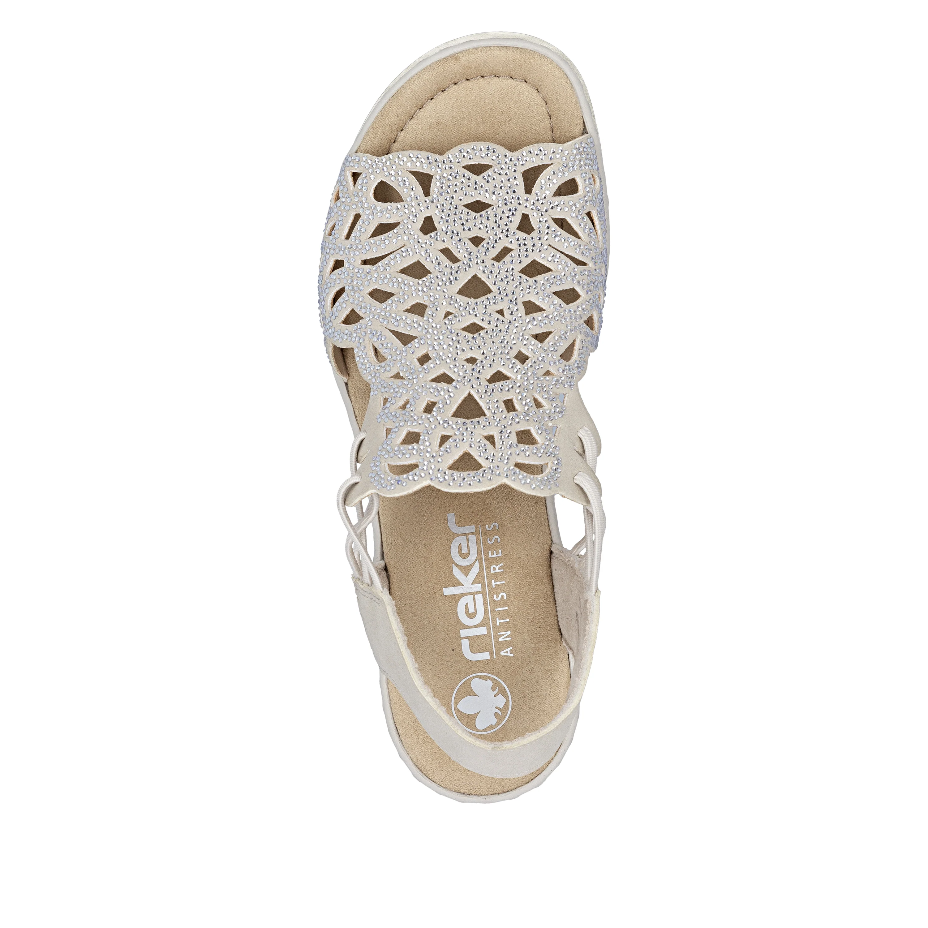 Rieker Women's Wedge Sandal - Beige | 67465-62 - Image 7