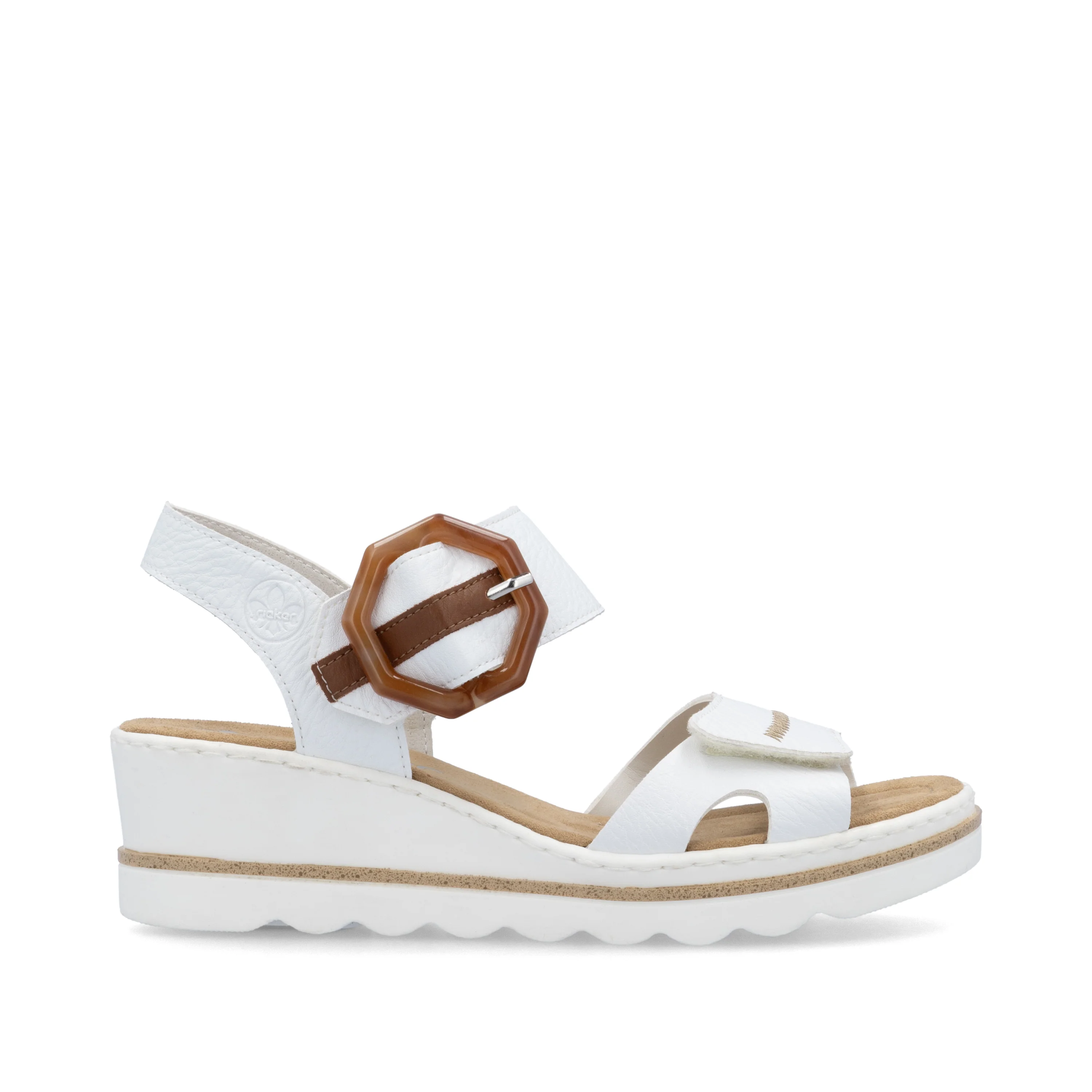 Rieker Women's Wedge Sandal - White | 67476-83 - Image 11