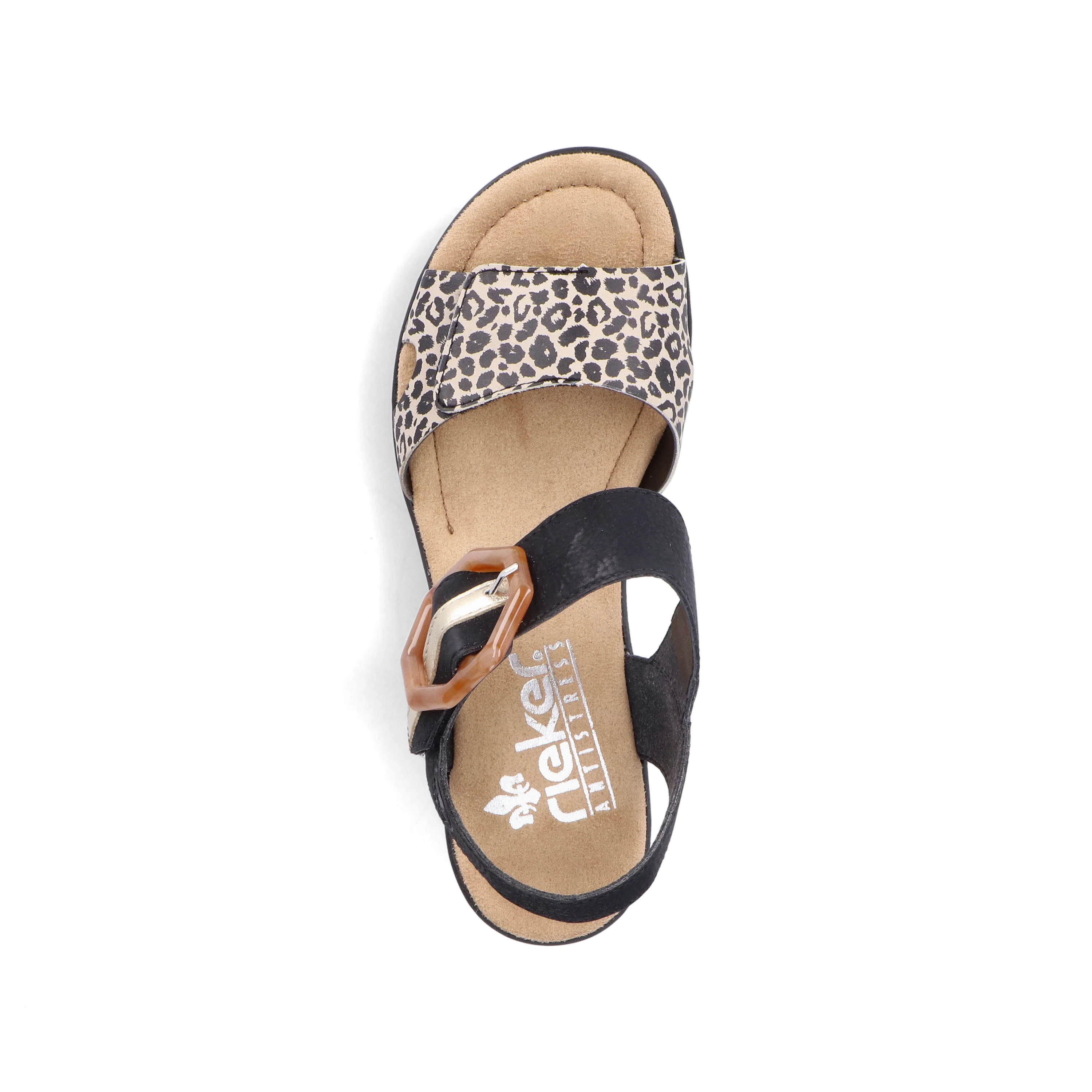 Rieker Women's Wedge Sandal - Black | 68176-00 - Image 4