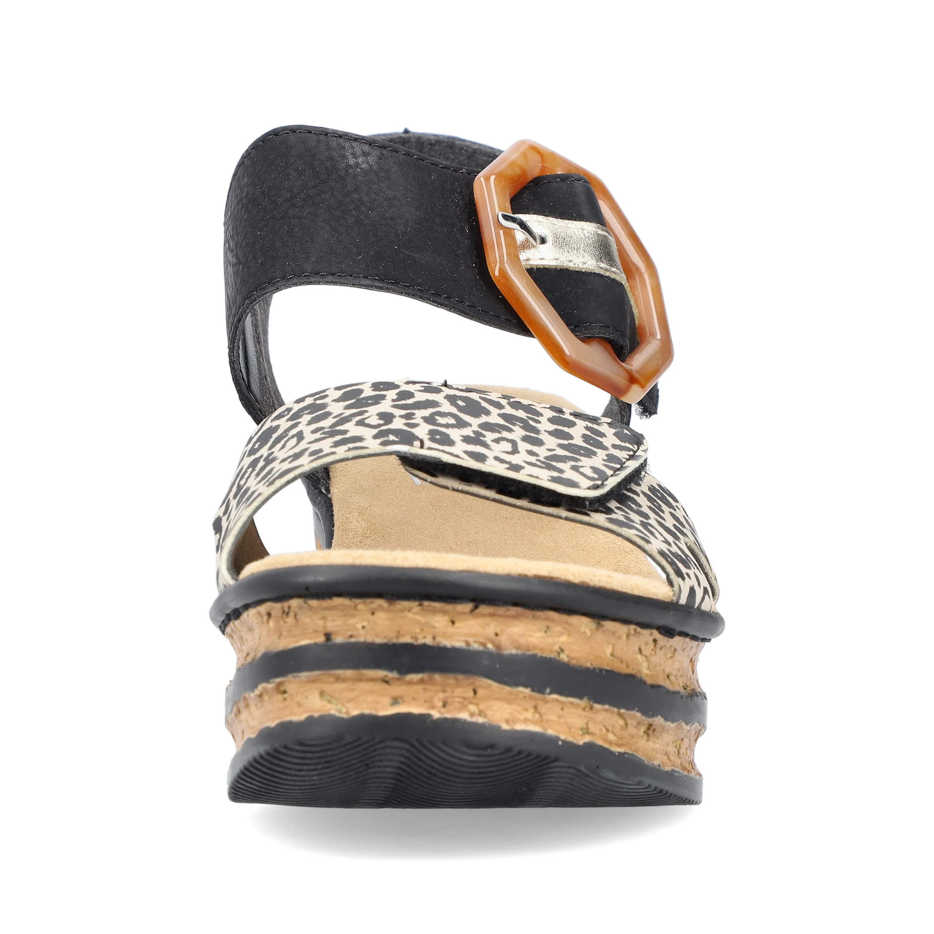 Rieker Women's Wedge Sandal - Black | 68176-00 - Image 6