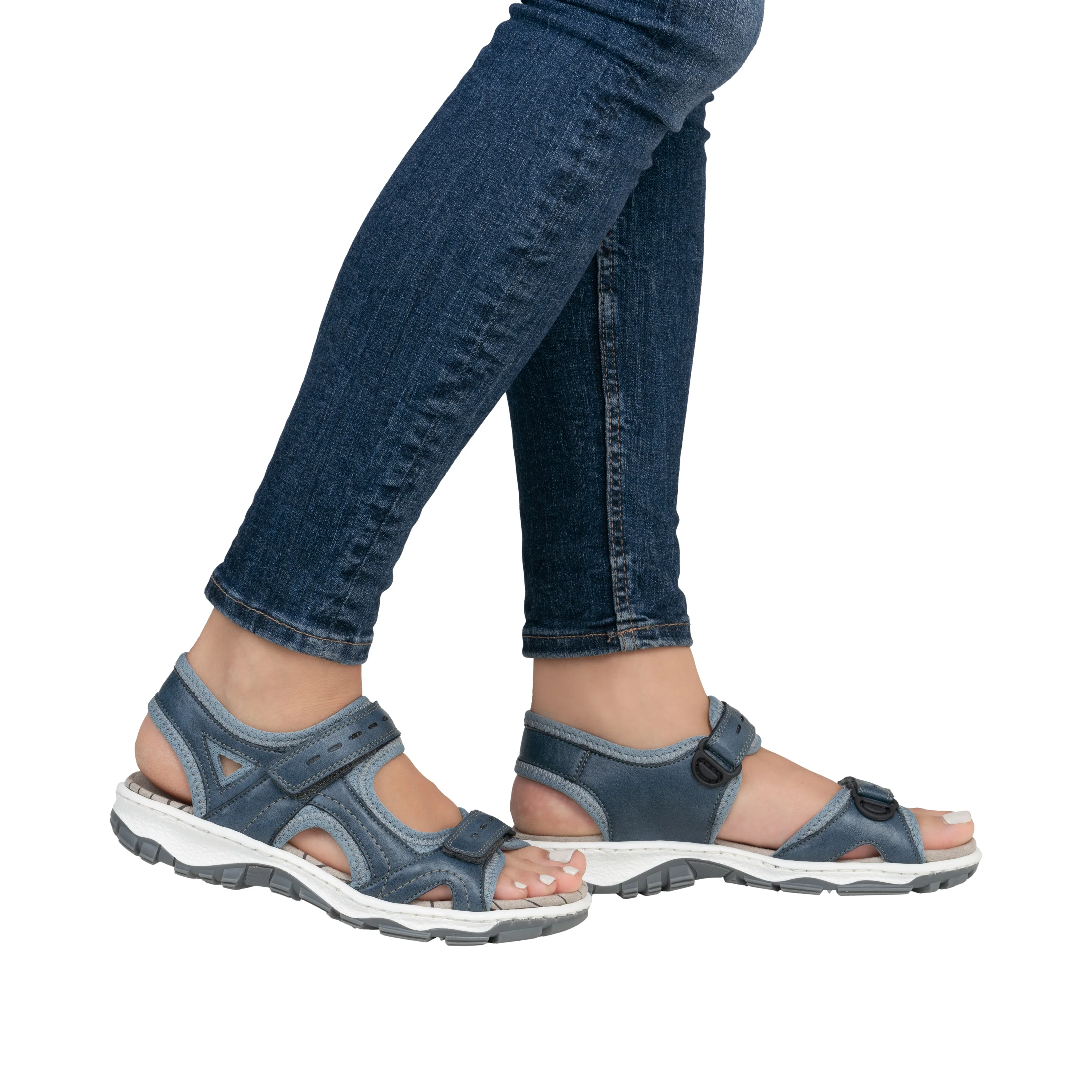 Rieker Women's Walking Sandal - Blue | 68866-12 - Image 19