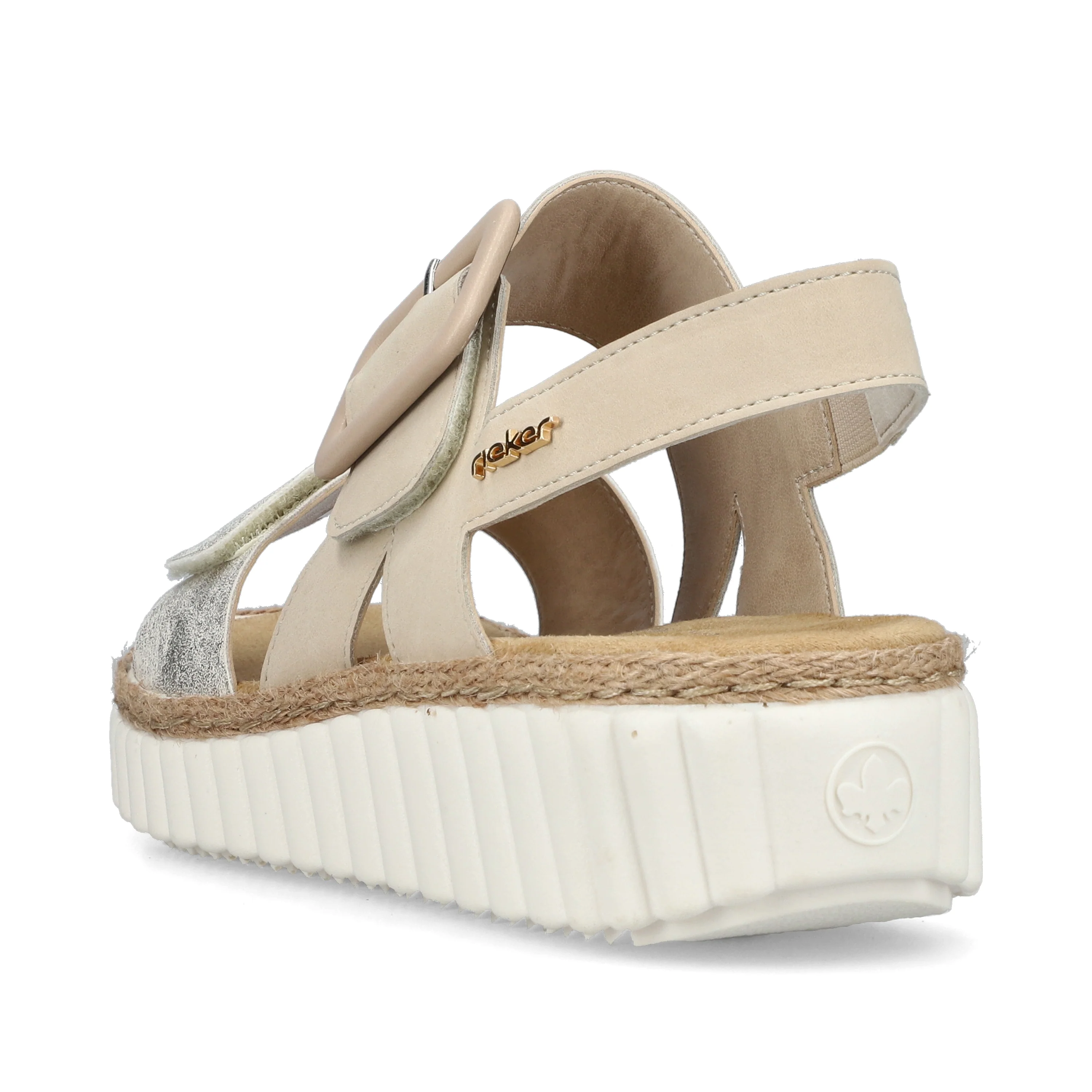 Rieker Women's Wedge Sandal - Beige | 69260-60 - Image 3