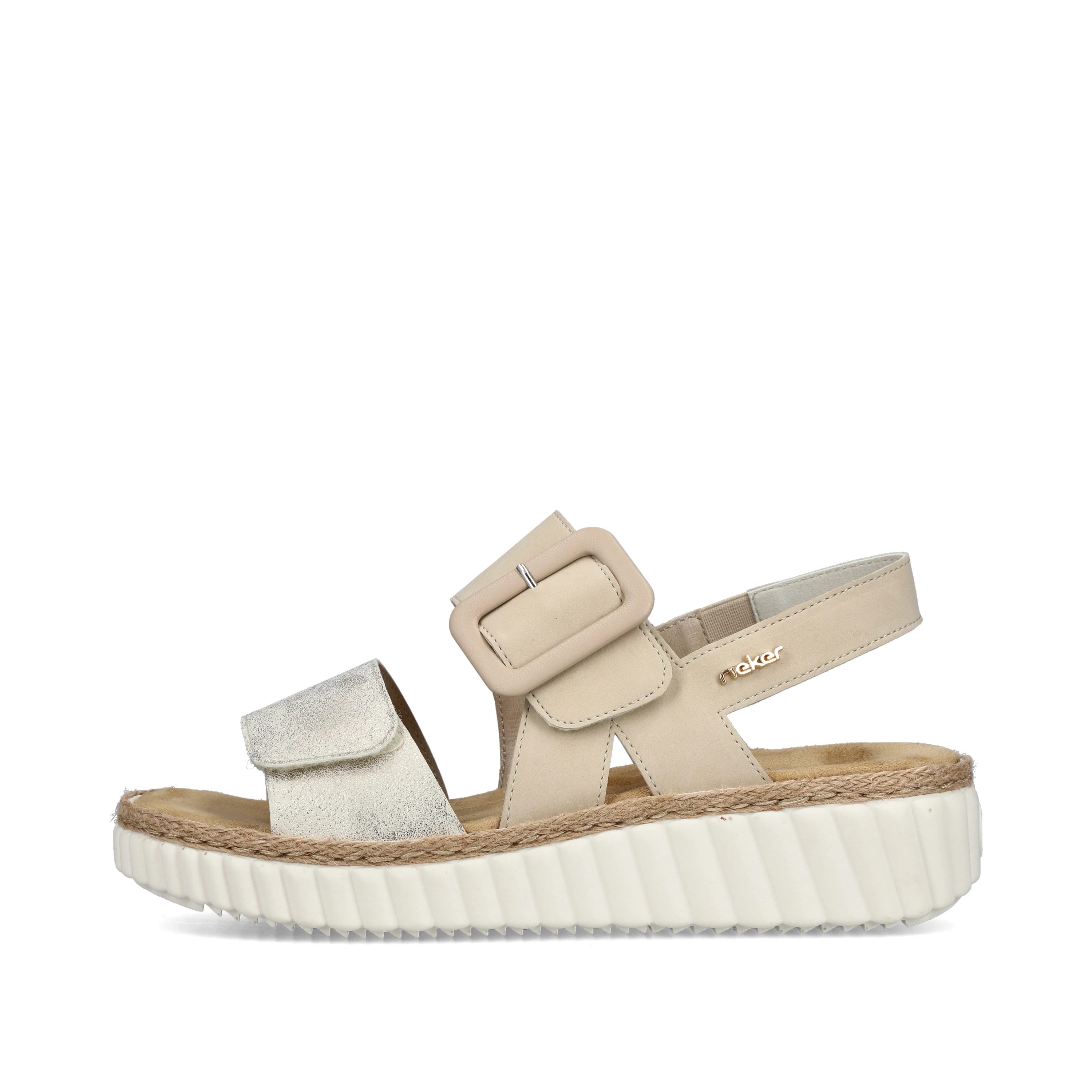 Rieker Women's Wedge Sandal - Beige | 69260-60 - Image 5