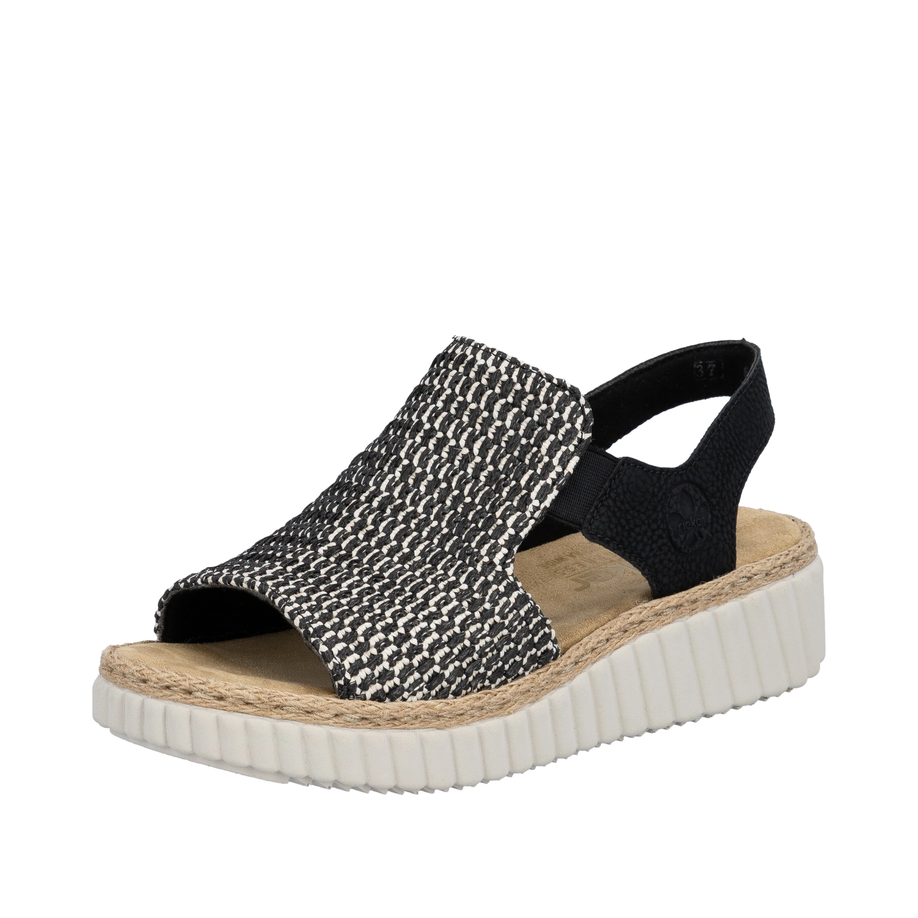 Rieker Women's Wedge Sandal - Black | 69276-00