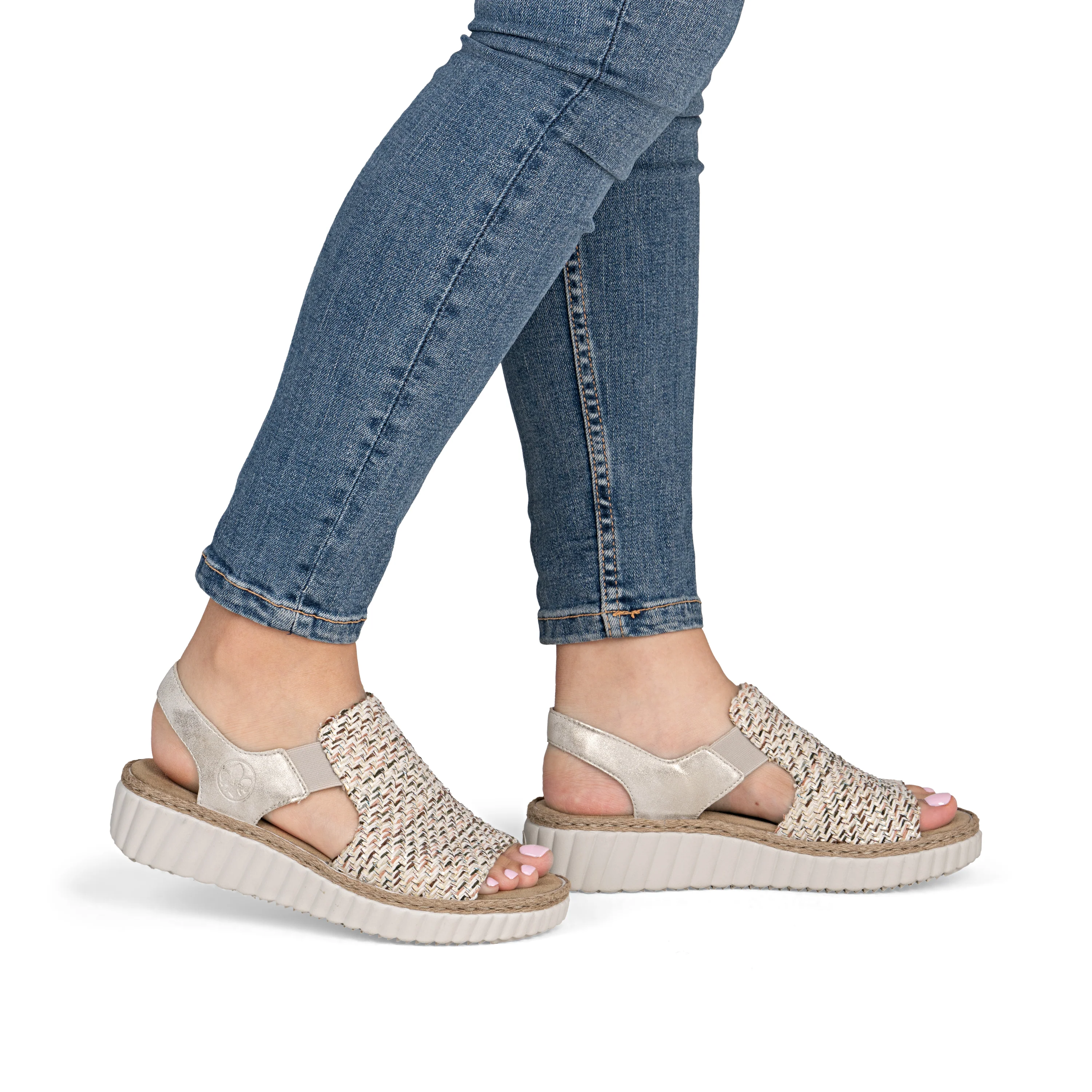 Rieker Women's Wedge Sandal - Beige | 69276-60 - Image 20