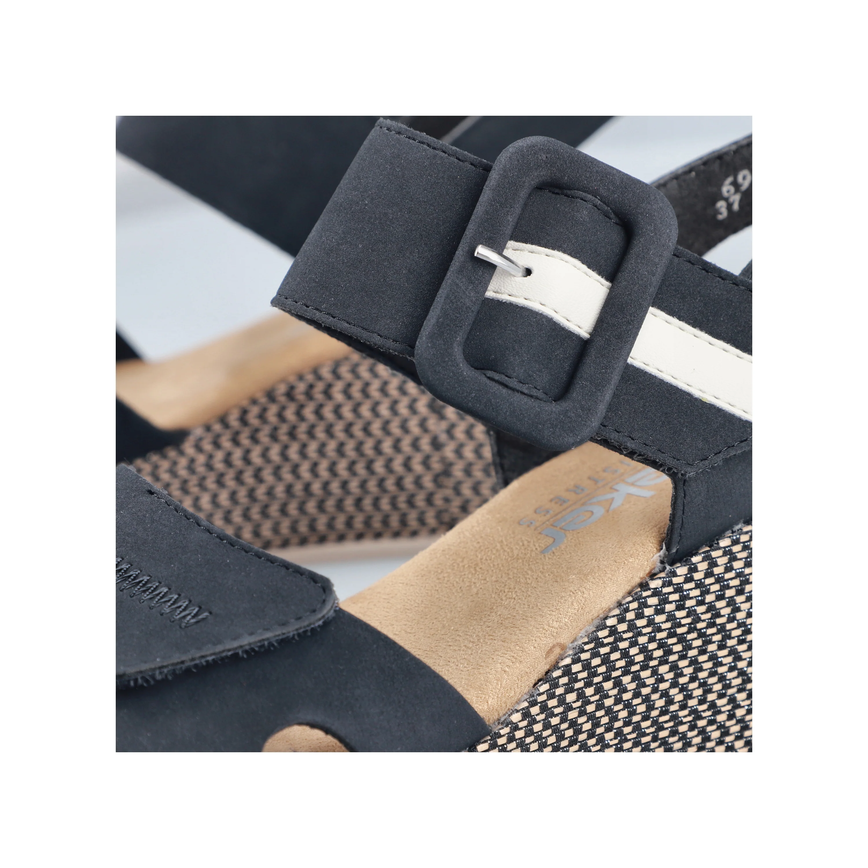 Rieker Women's Wedge Sandal - Blue | 69450-14 - Image 19