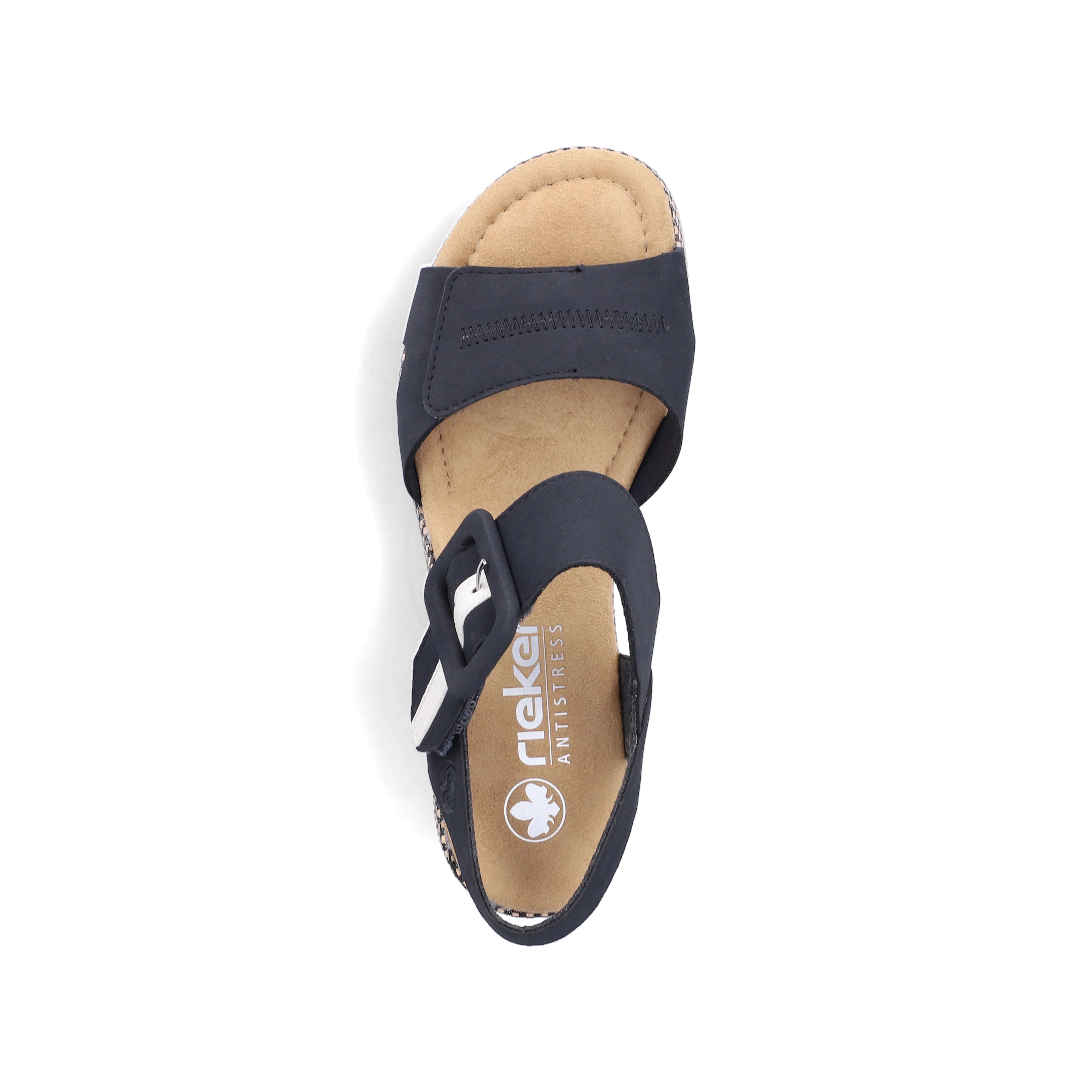 Rieker Women's Wedge Sandal - Blue | 69450-14 - Image 8