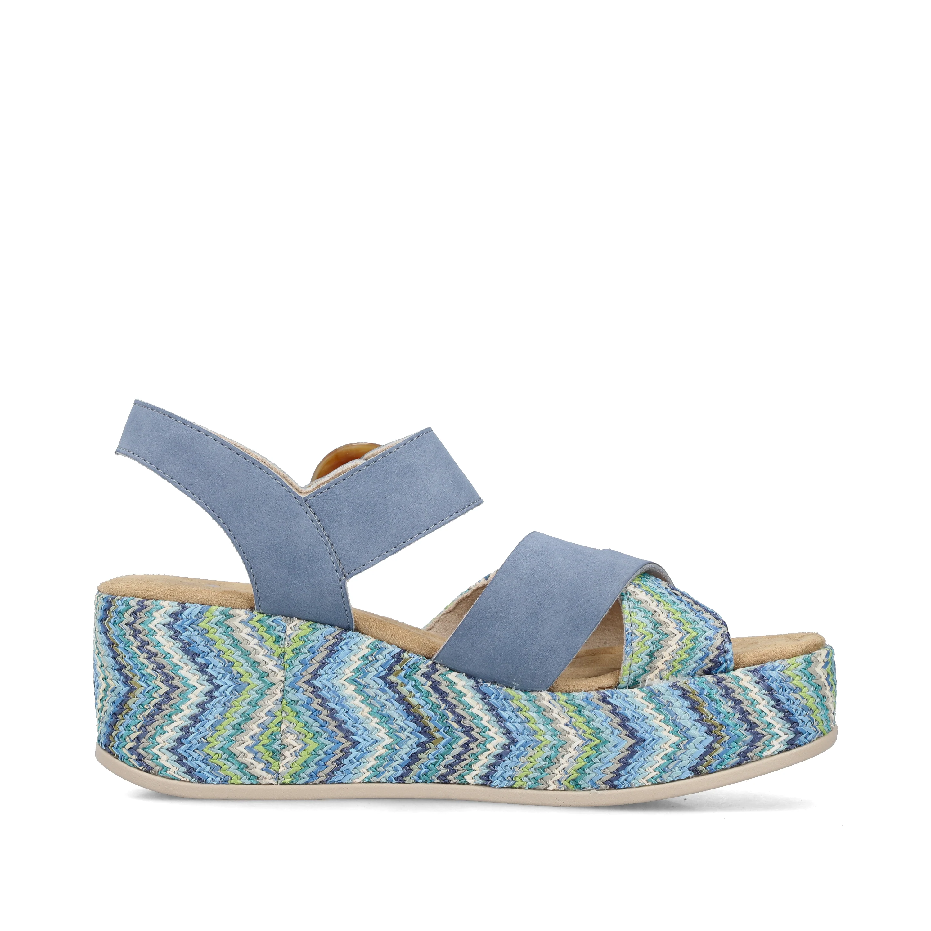 Rieker Women's Wedge Sandal - Blue | 69469-14 - Image 4
