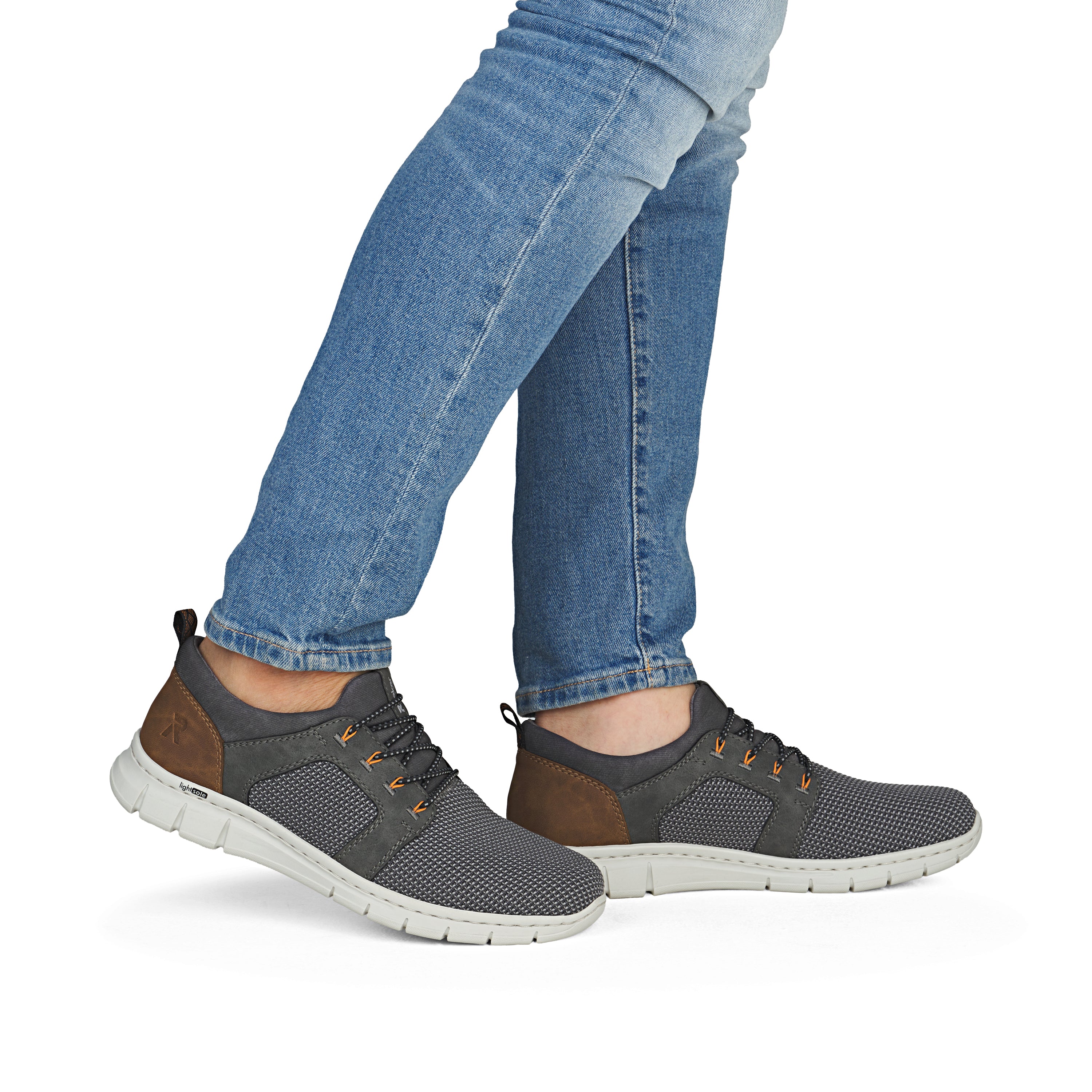 Rieker Men's Slip-on Trainer - Grey | B7796-42 - Image 15