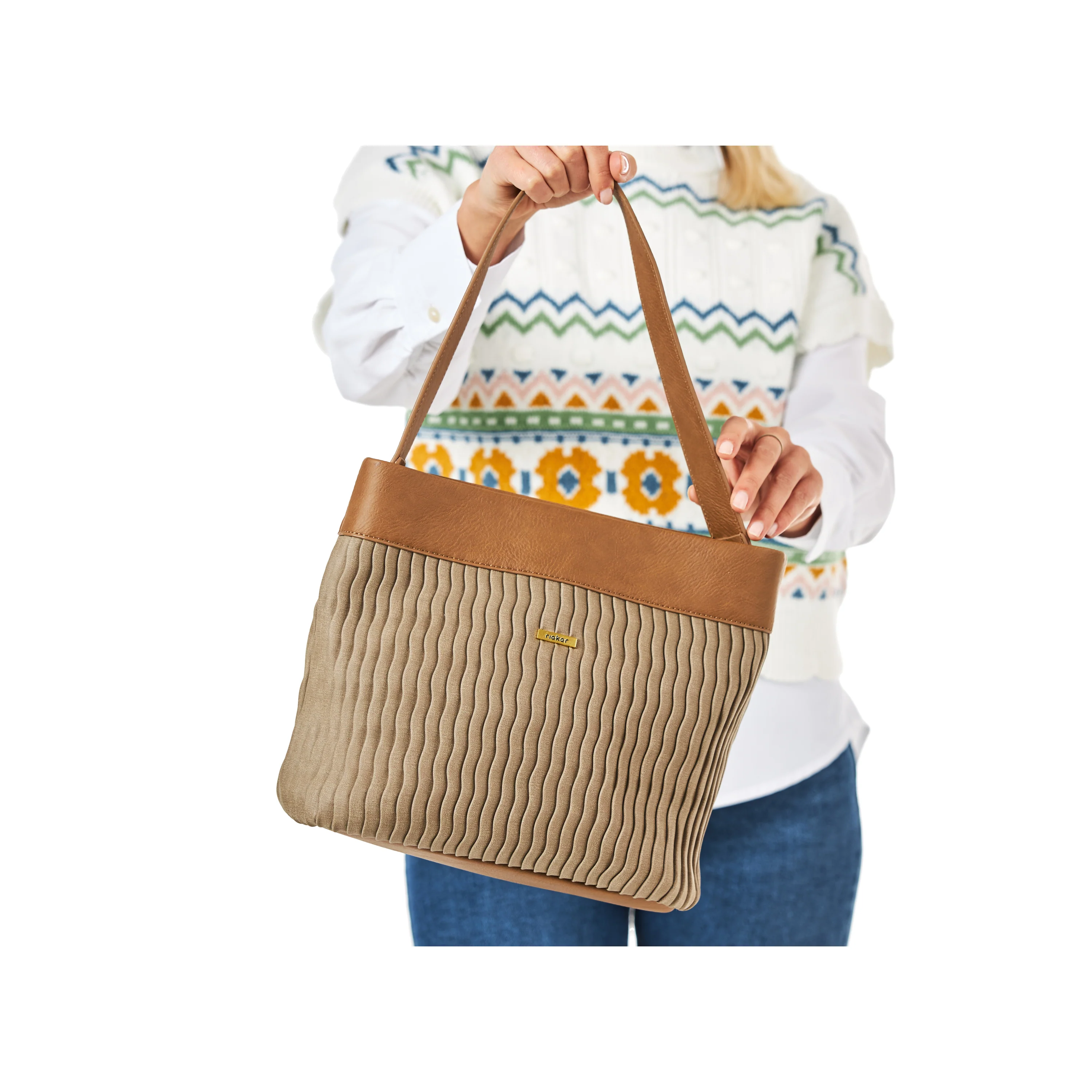 Rieker Woman's Bags - Beige | H1654-60 - Image 6