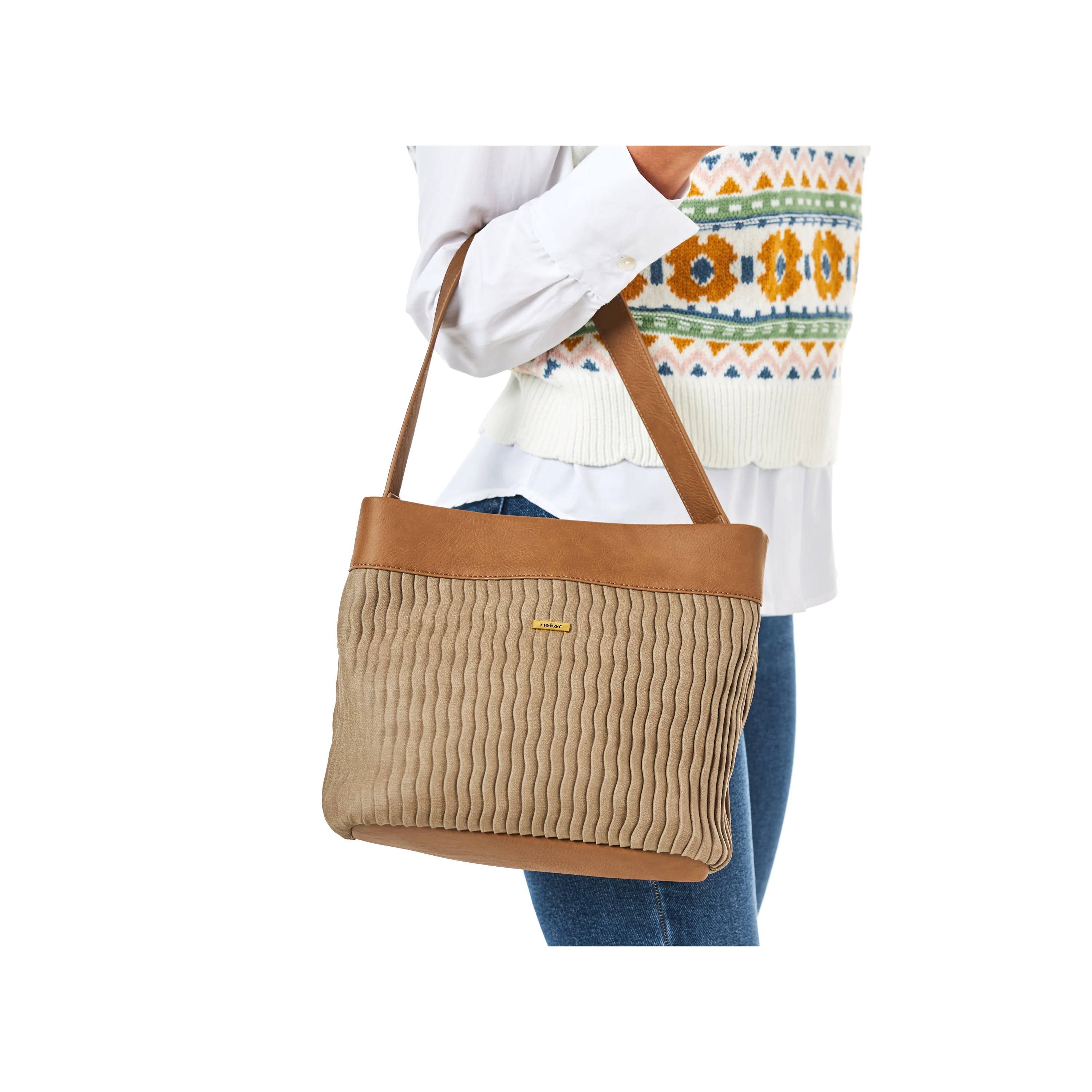 Rieker Woman's Bags - Beige | H1654-60 - Image 7