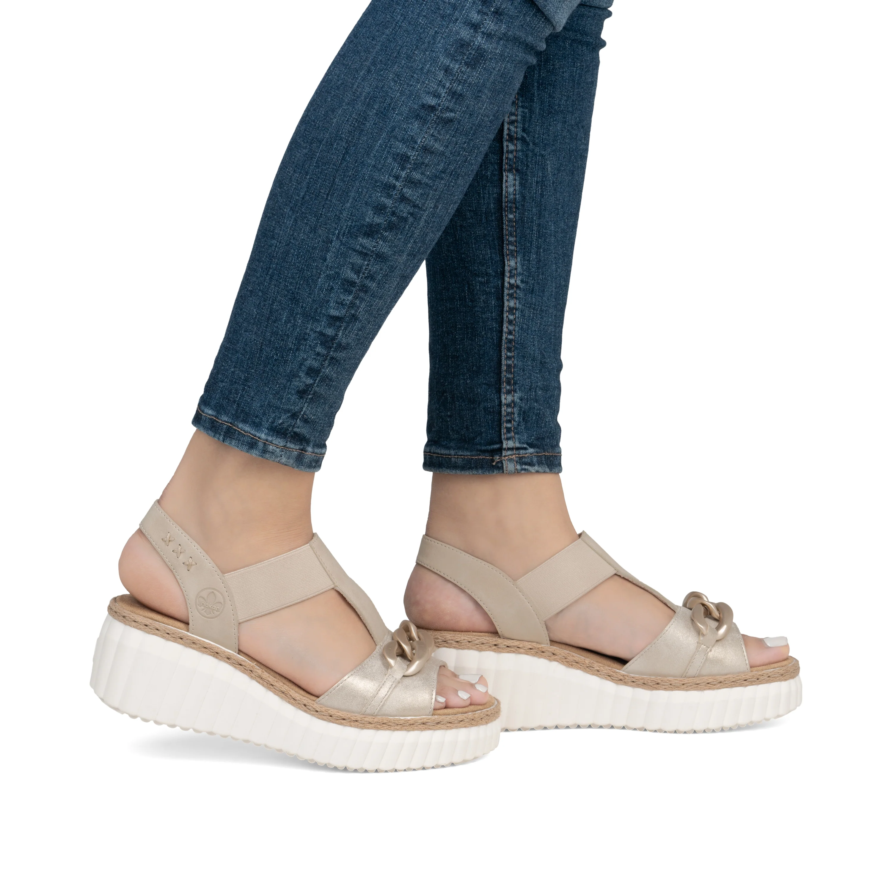 Rieker Woman's Sandals - Beige | 69158-60 - Image 10